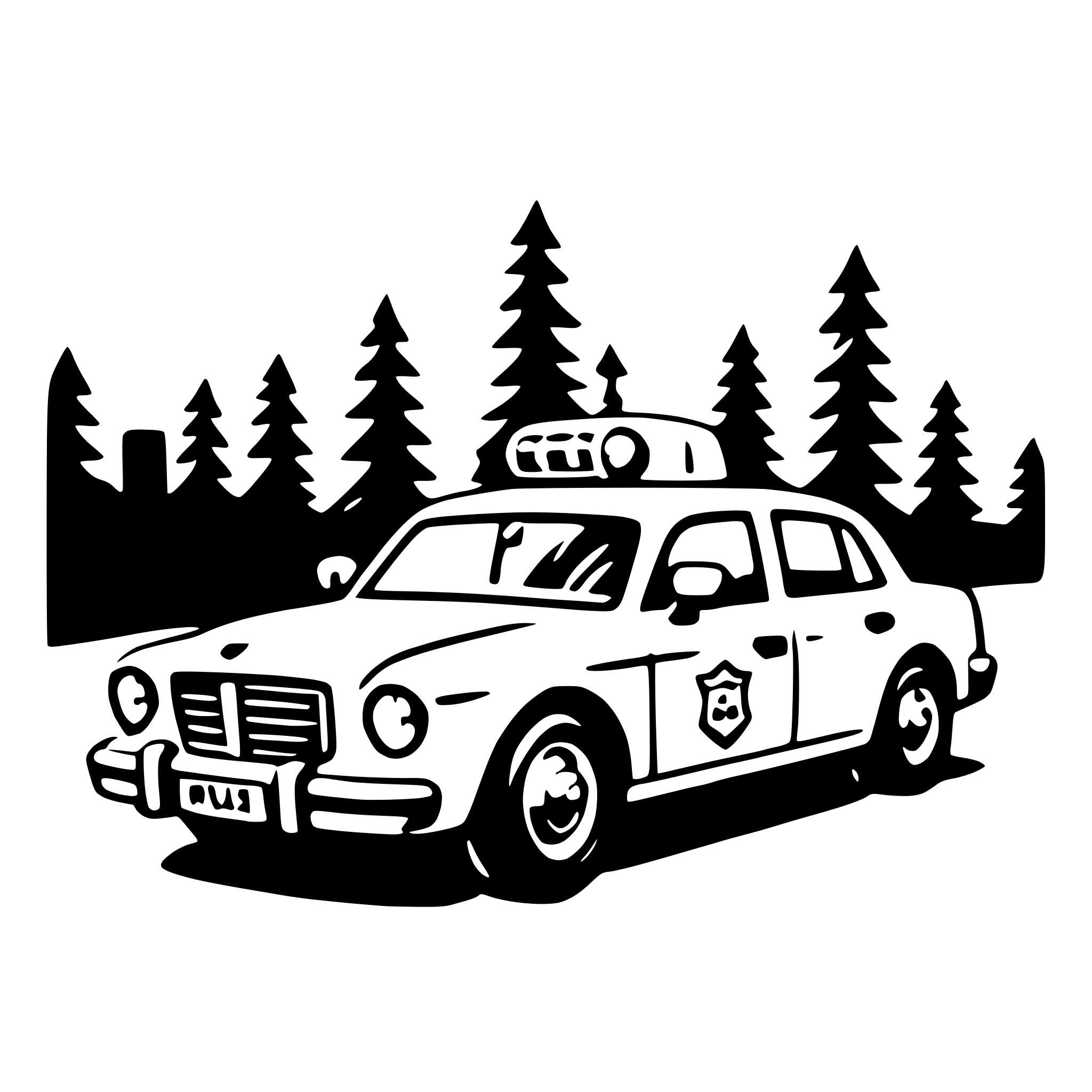 AI-generated SVG of a police car