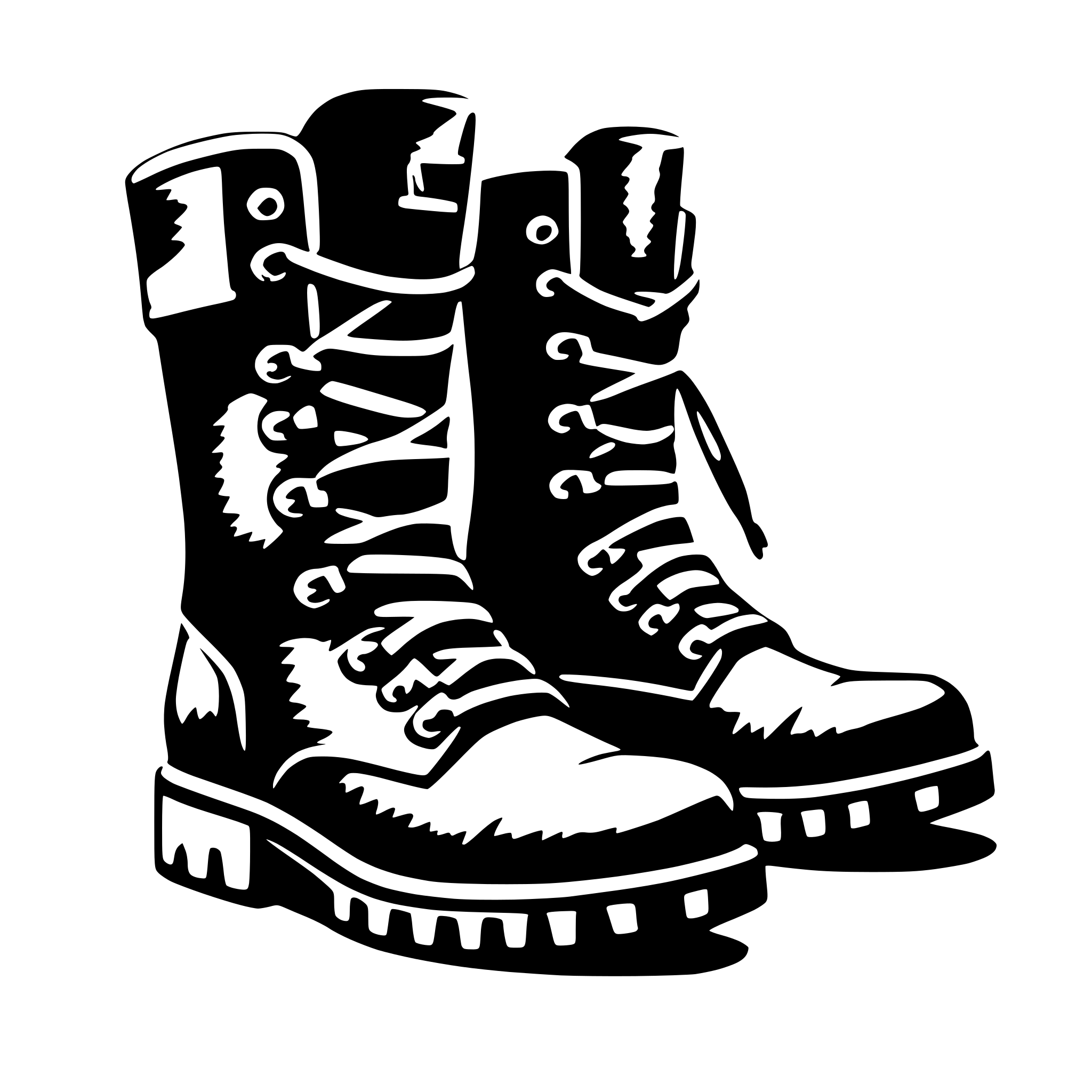 AI-generated SVG of a hiking boots