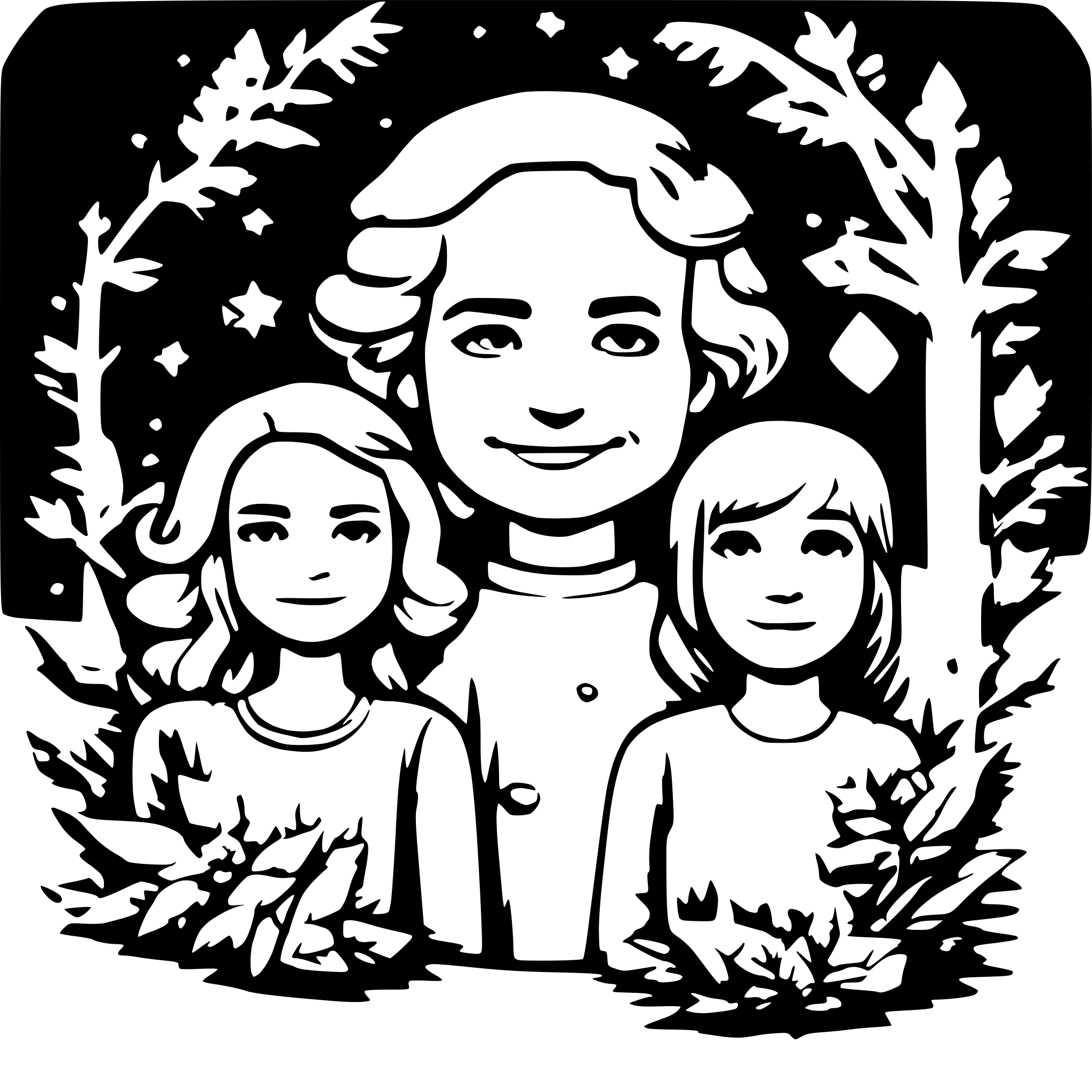 AI-generated SVG of a christmas family