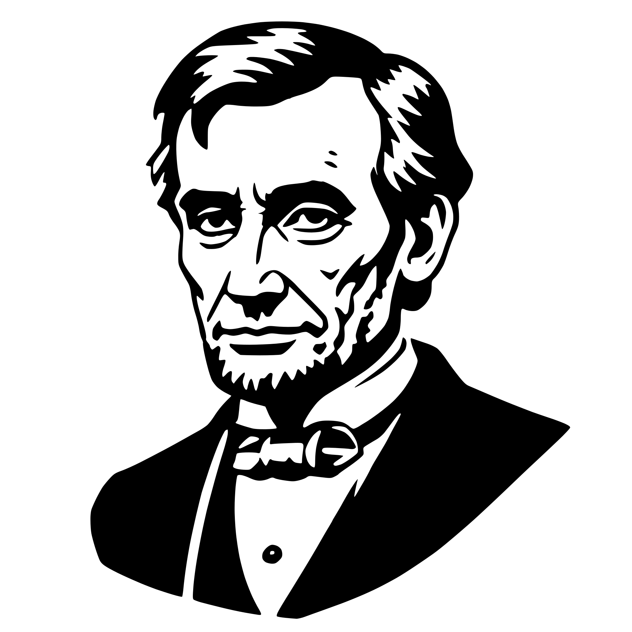 AI-generated SVG of a abraham lincoln
