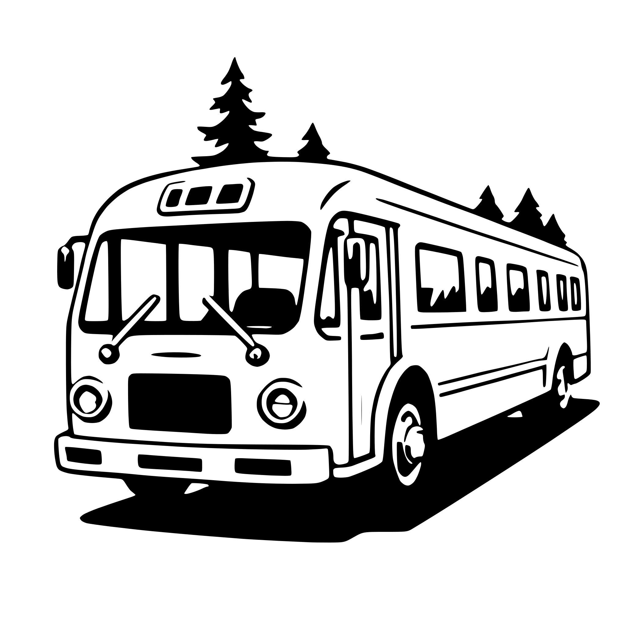 AI-generated SVG of a articulated bus