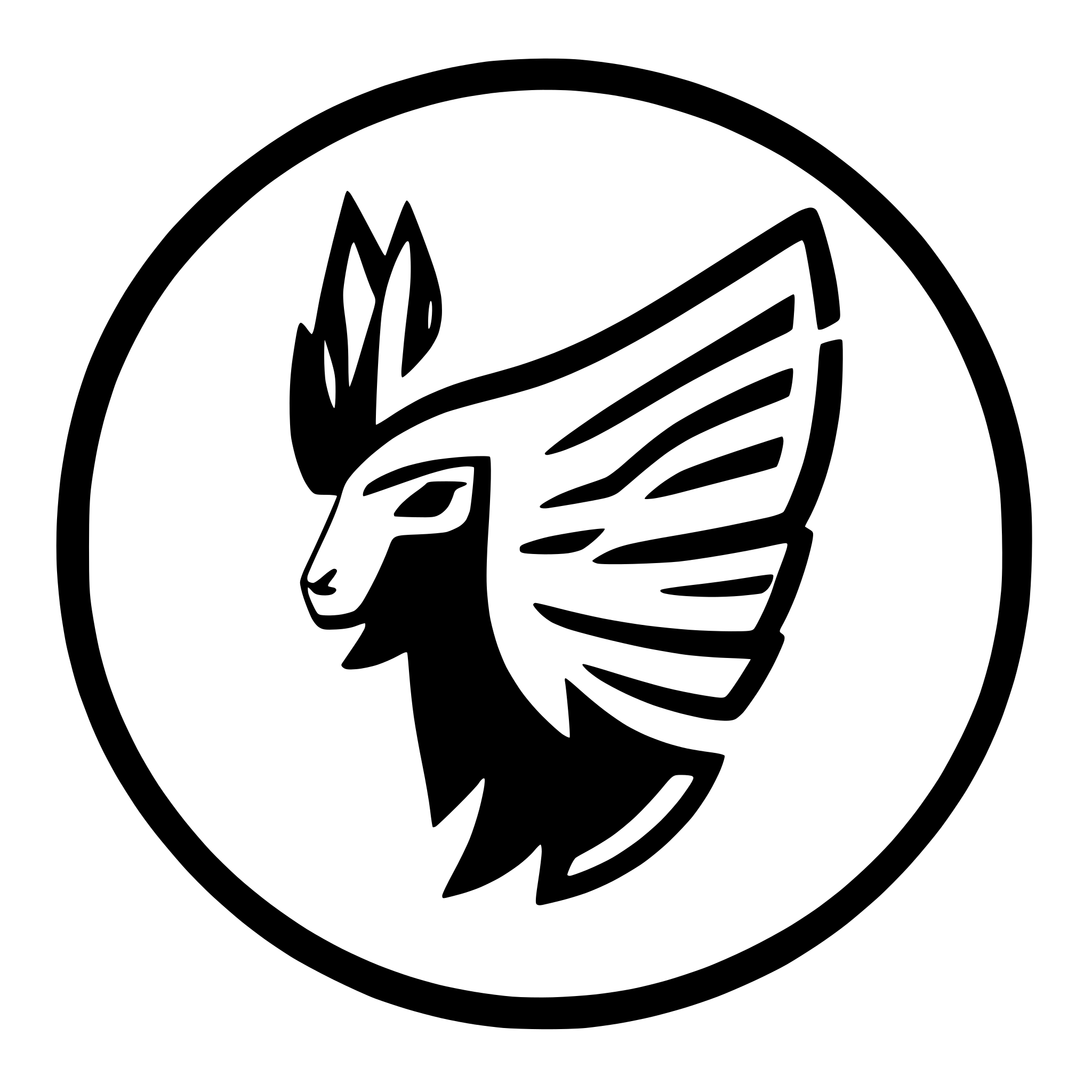 AI-generated SVG of a pegasus face abstract wing vector icon logo circle creative