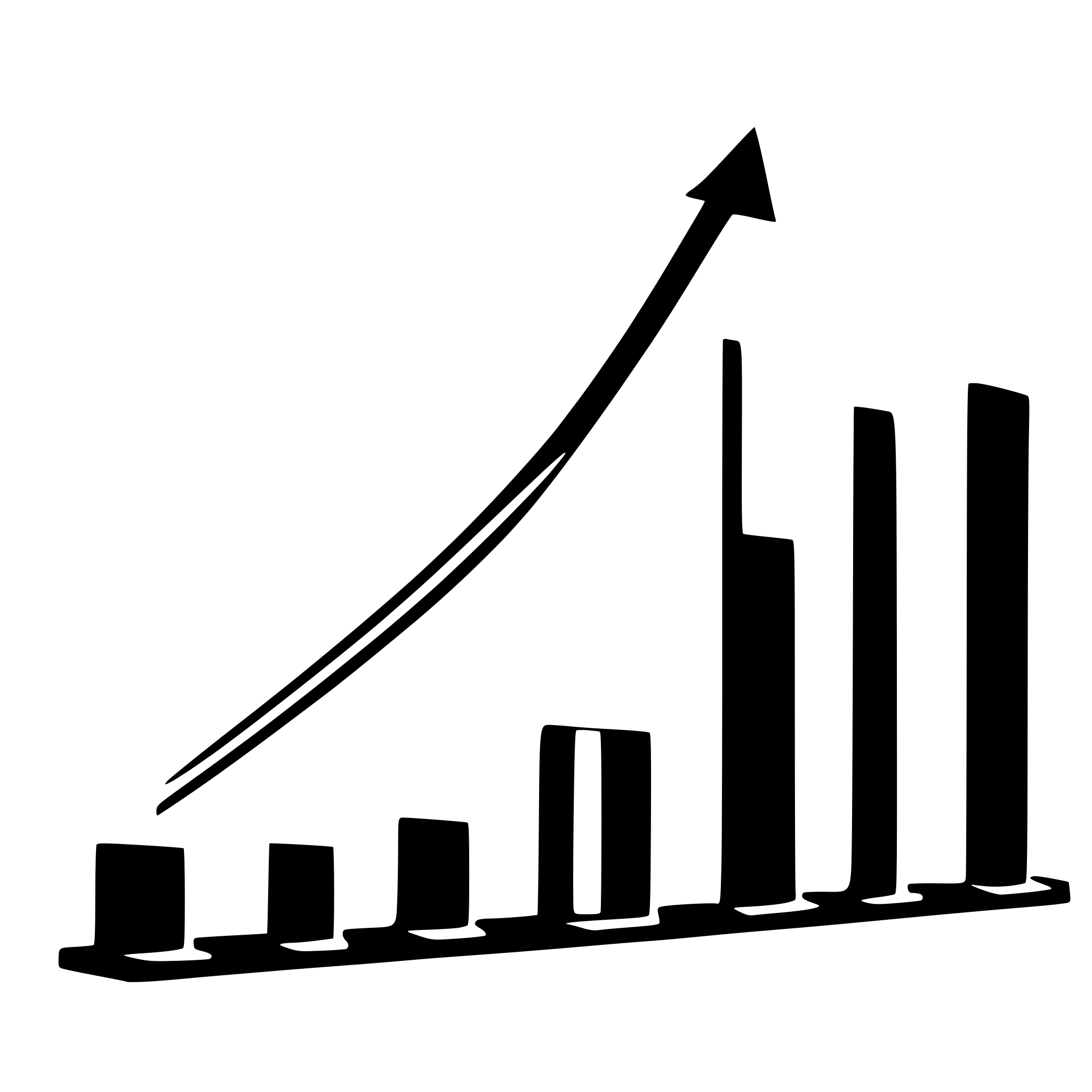 AI-generated SVG of a upward graph . no shadows