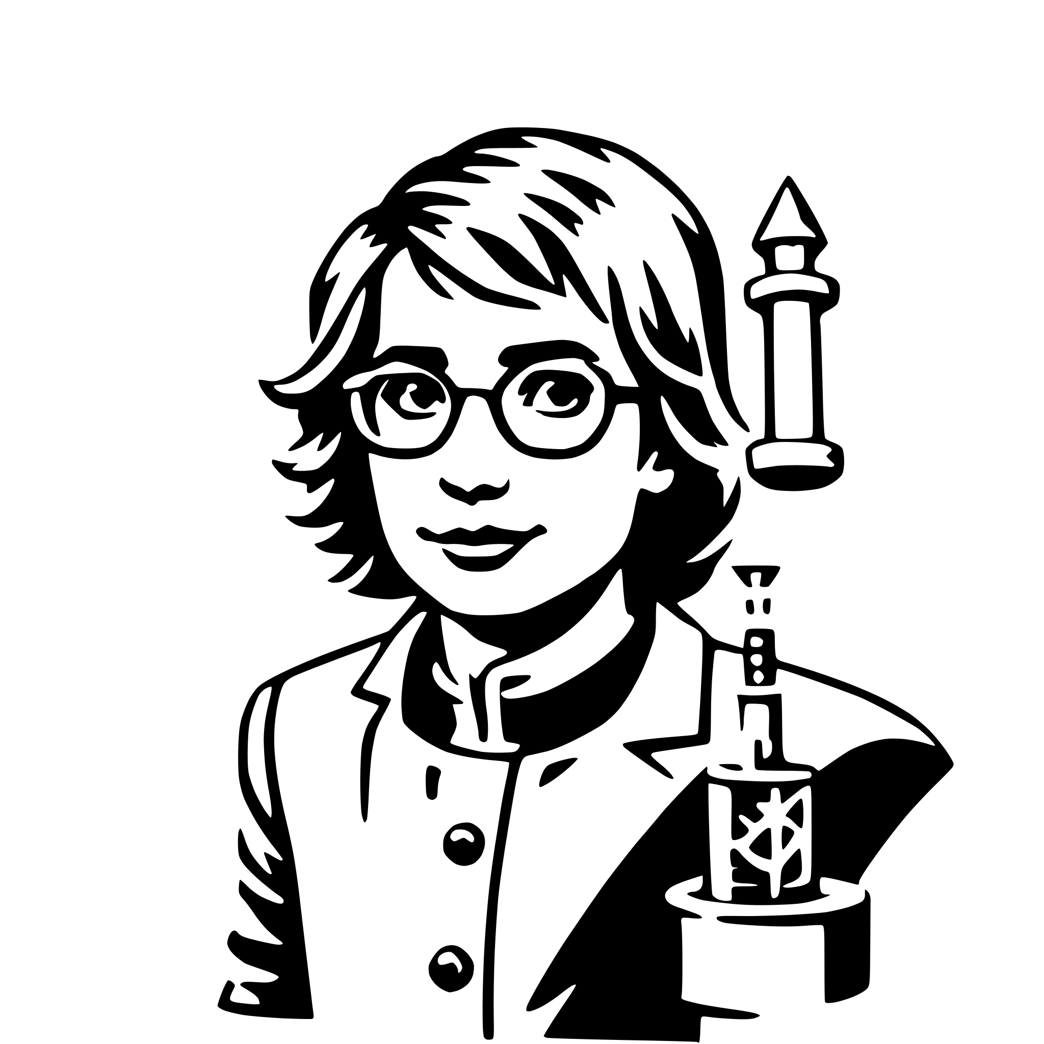 AI-generated SVG of a research scientist