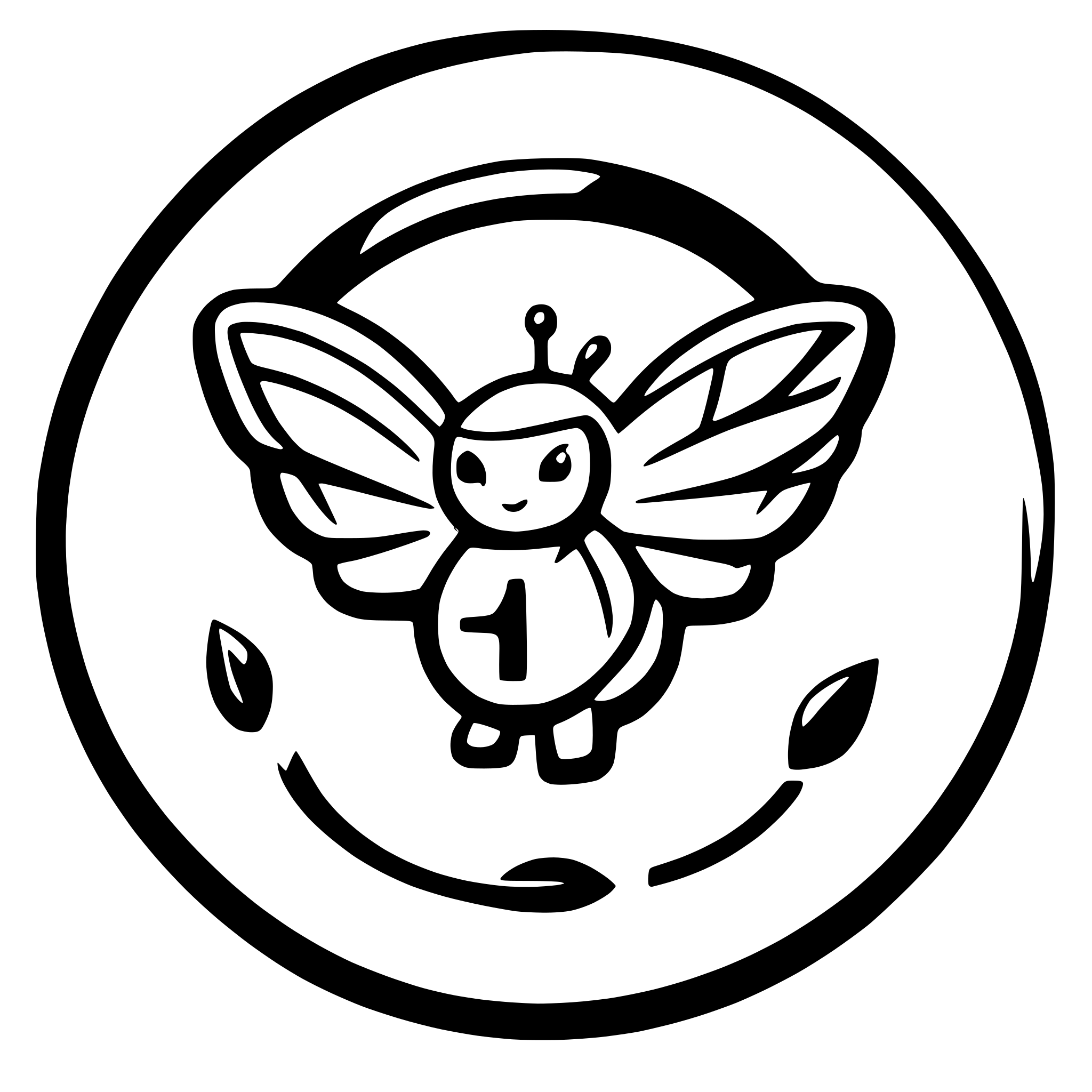 AI-generated SVG of a butterfree logo with two  "K" on the wings, simply vector logo