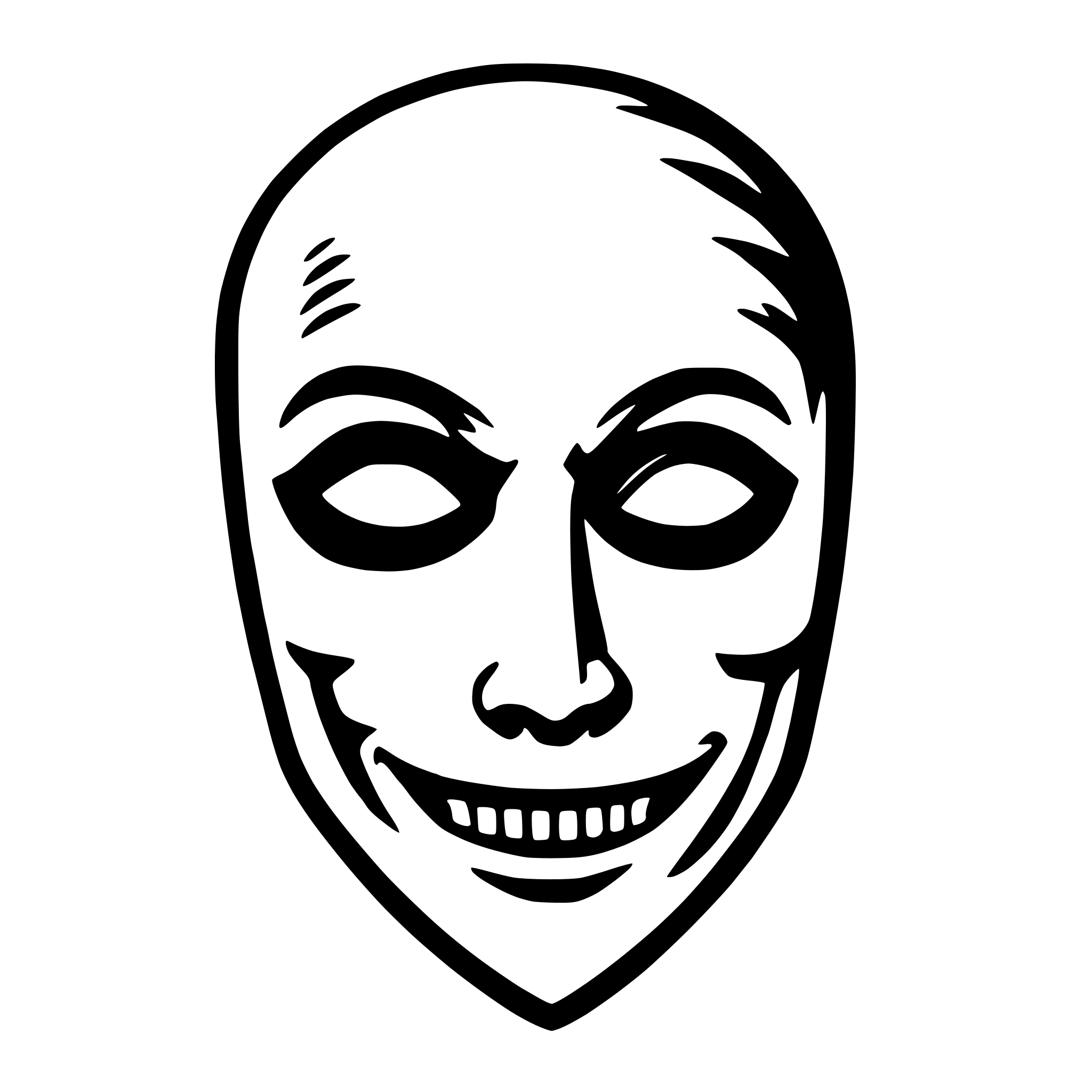 AI-generated SVG of a halloween mask