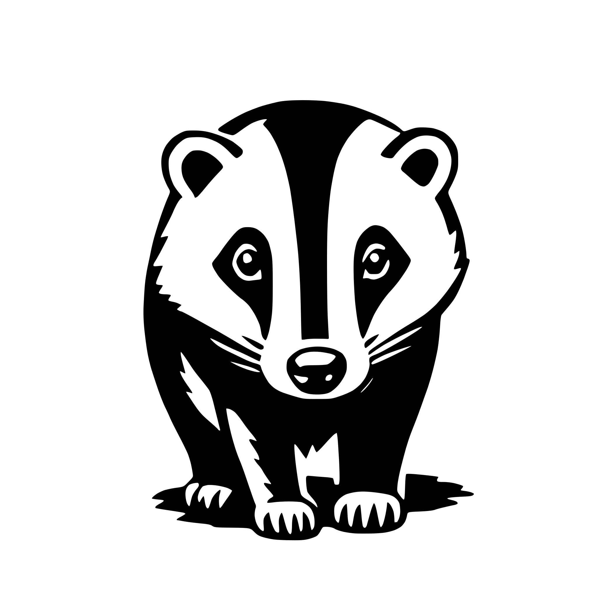 AI-generated SVG of a badger