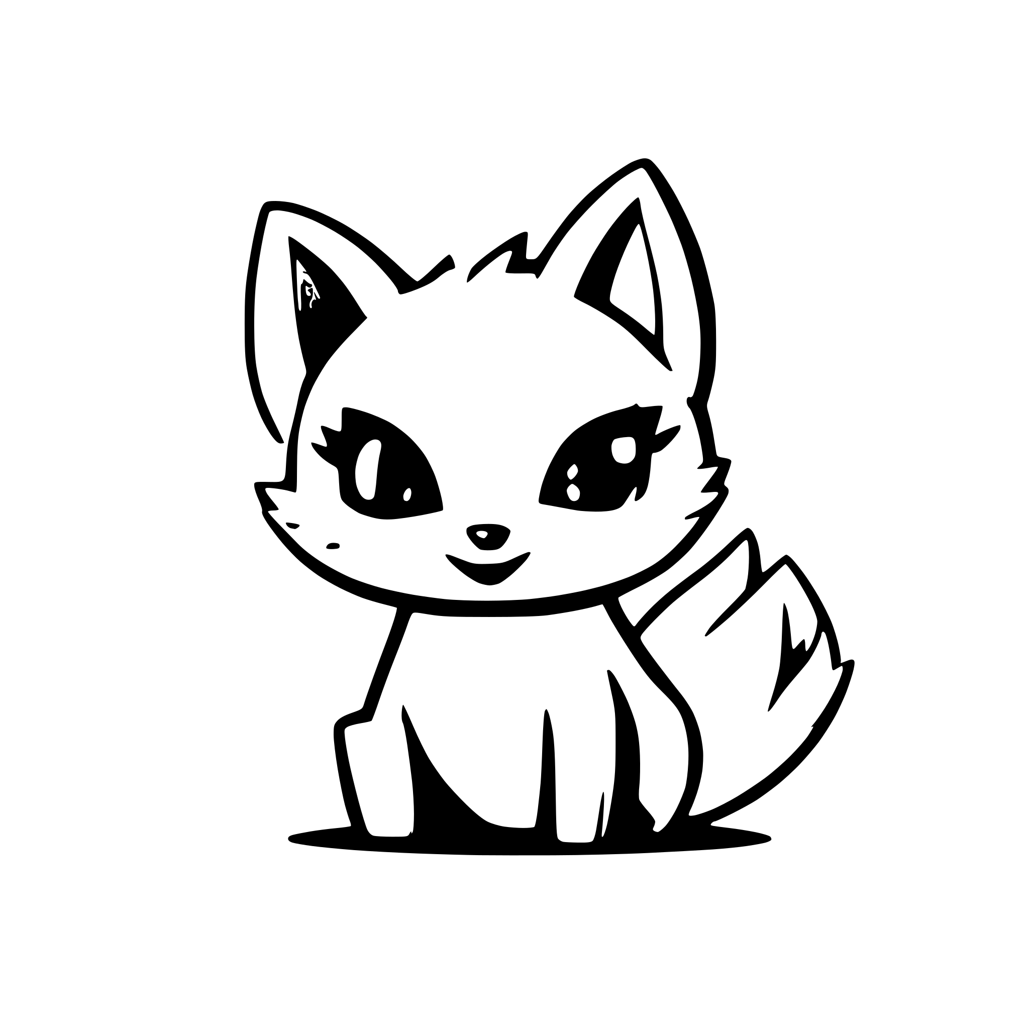 AI-generated SVG of 'white fox'