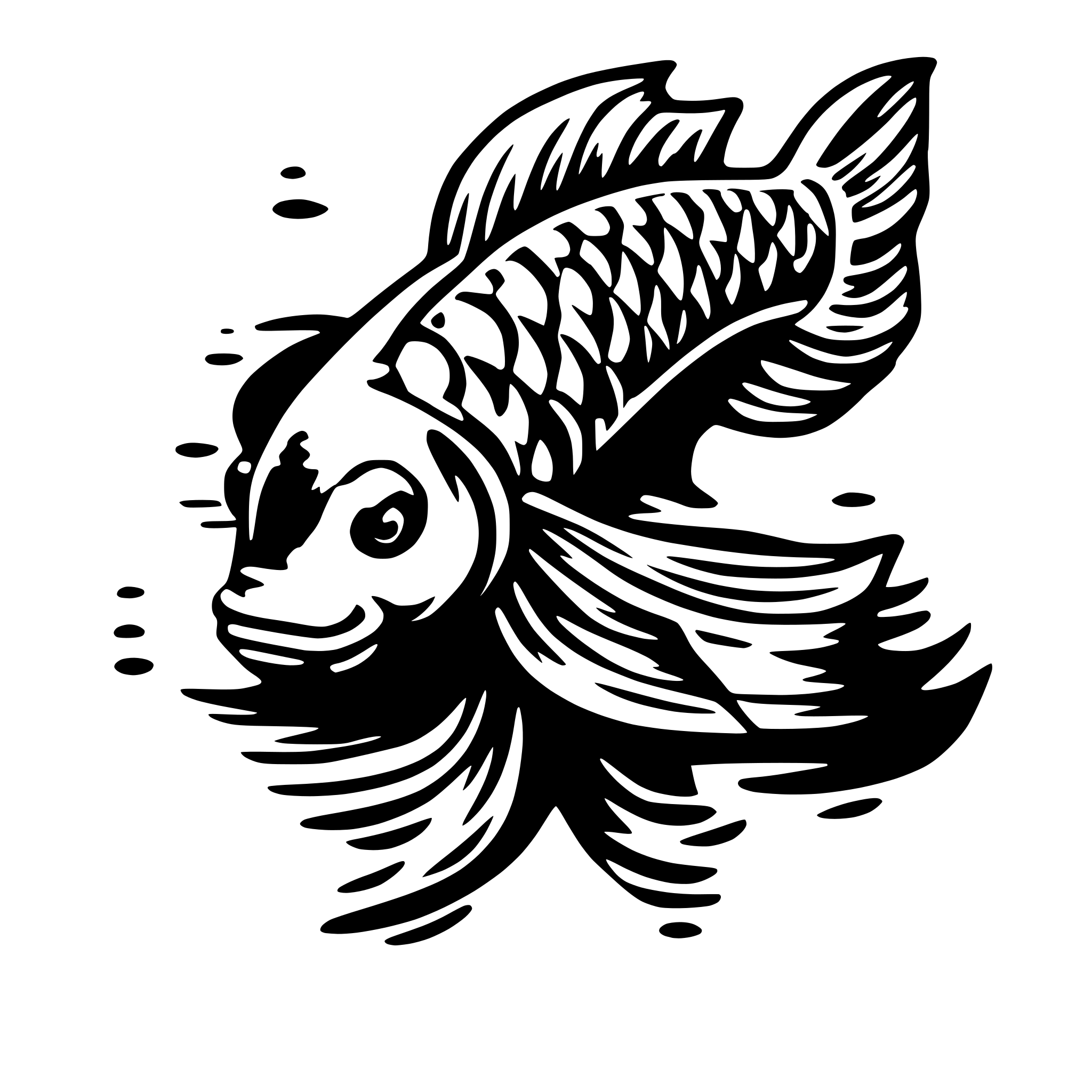 AI-generated SVG of a Koi Carp