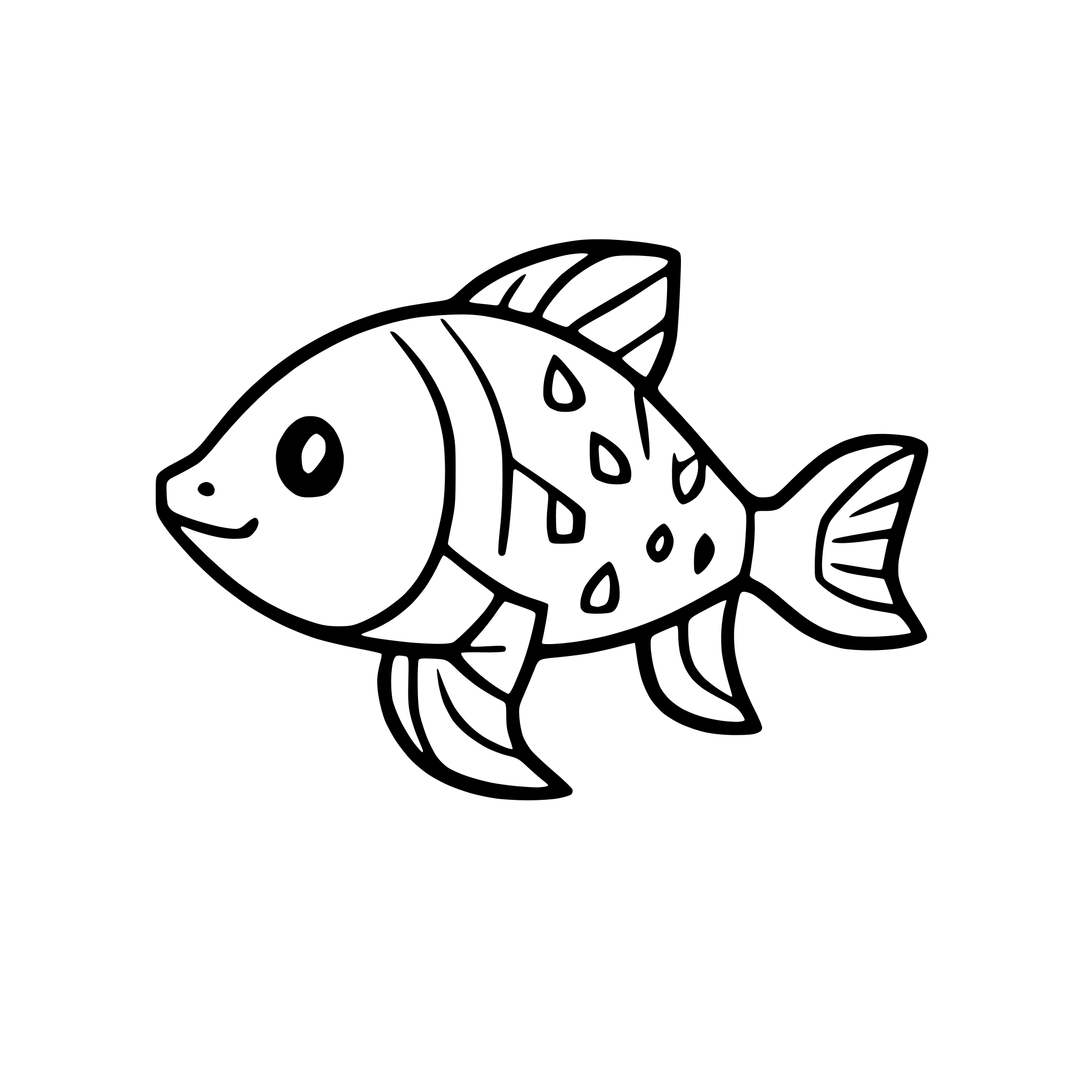 AI-generated SVG of a cute fish