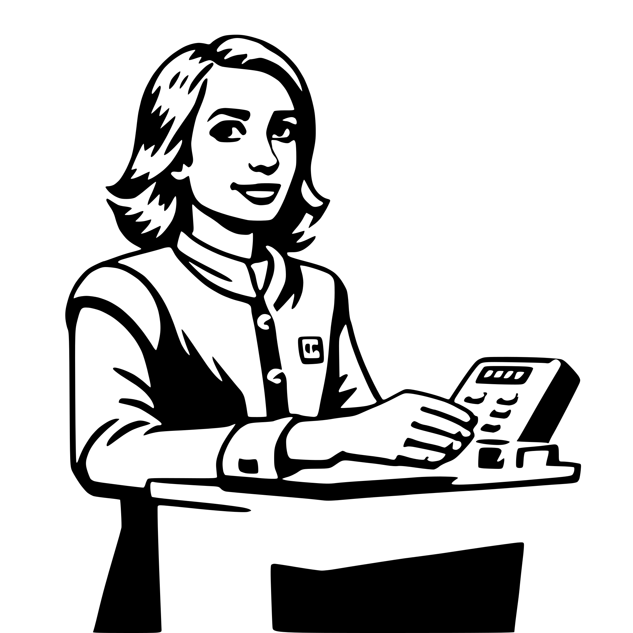AI-generated SVG of a cashier