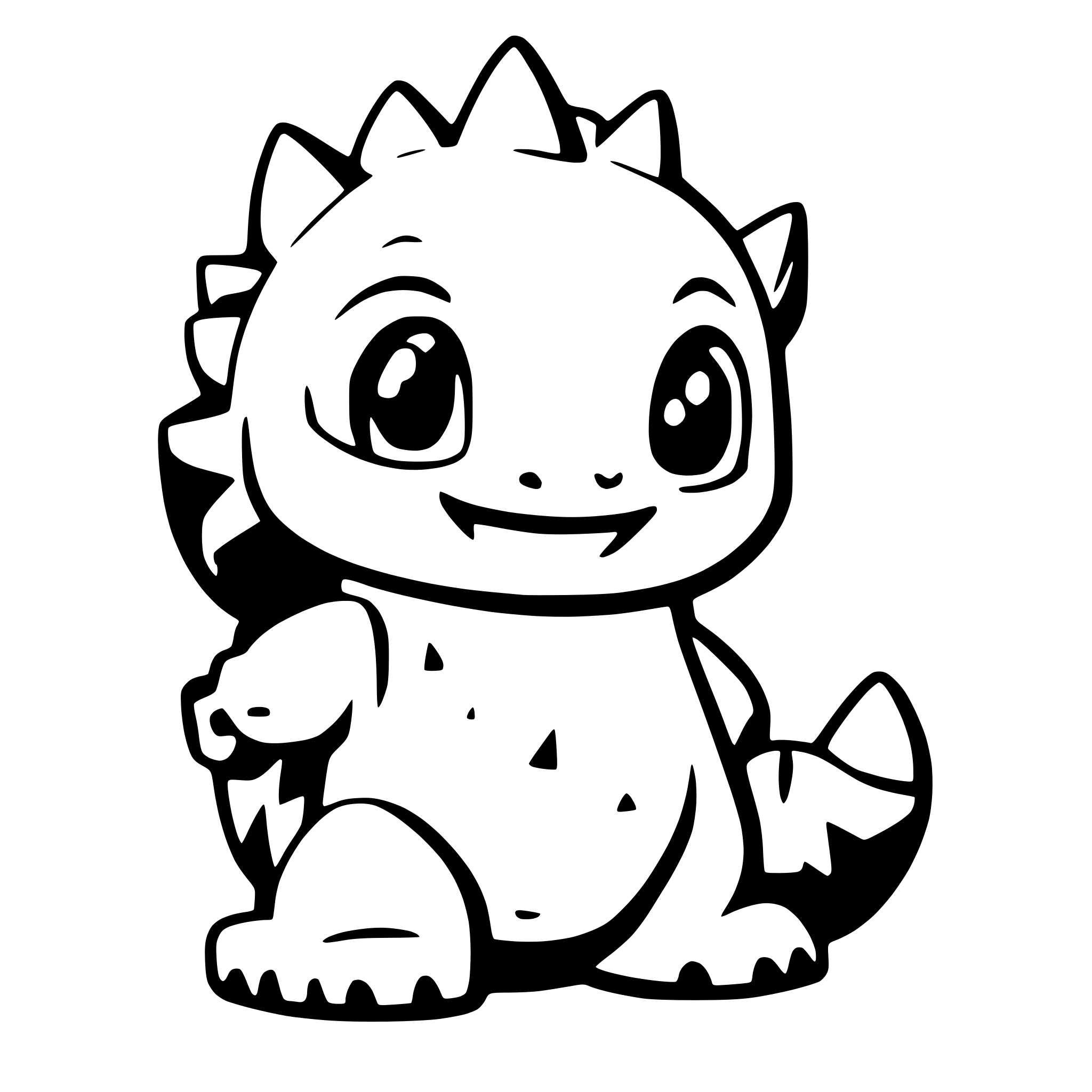 AI-generated SVG of 'cute baby godzilla'