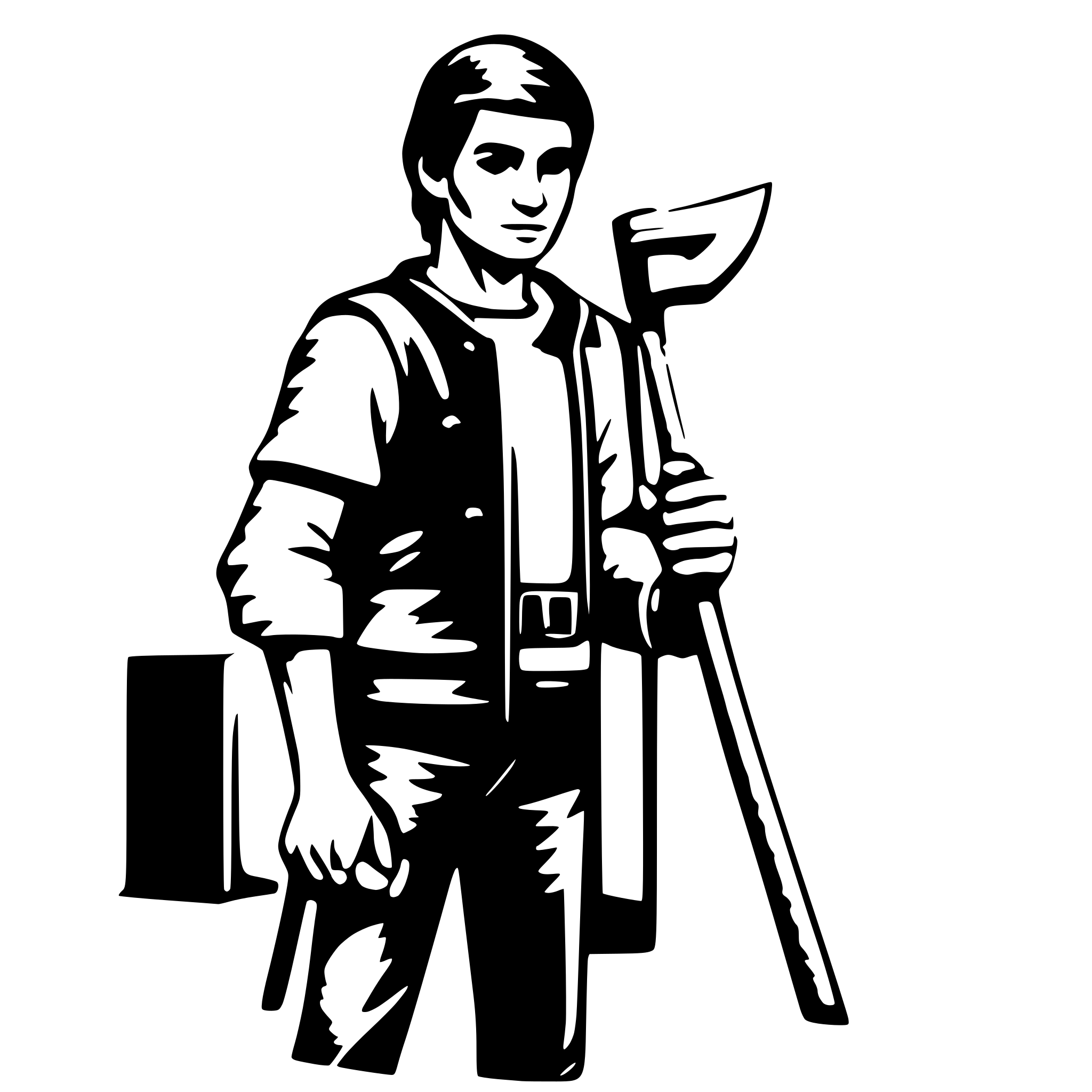 AI-generated SVG of 'guy with a hammer'