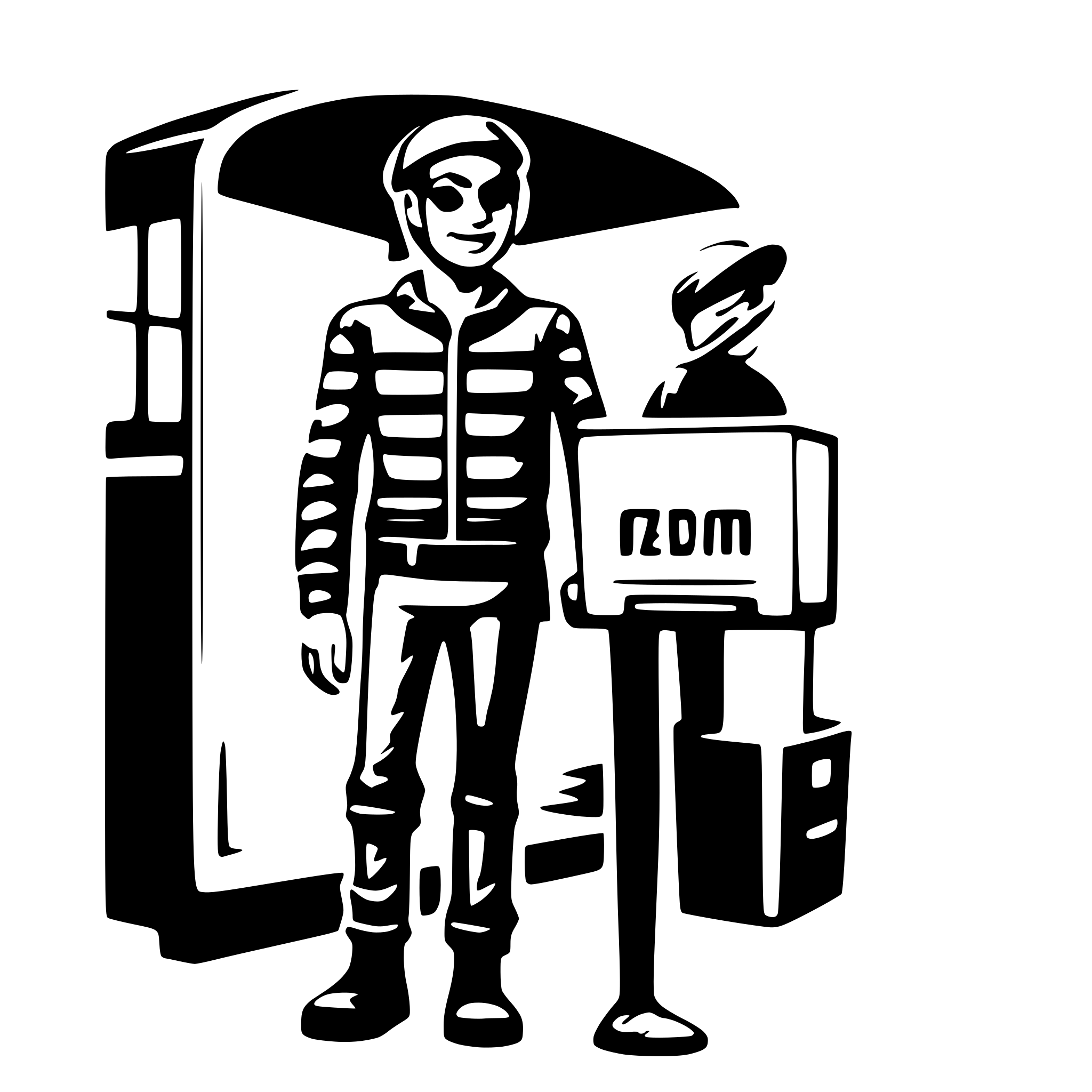 AI-generated SVG of a Delivery man