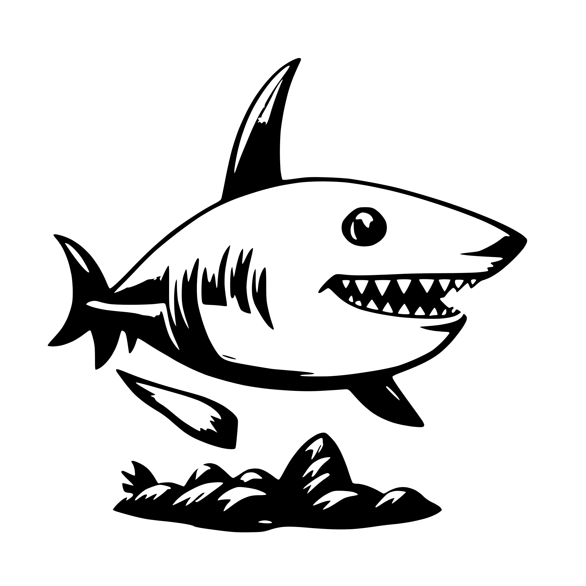 AI-generated SVG of 'little shark'