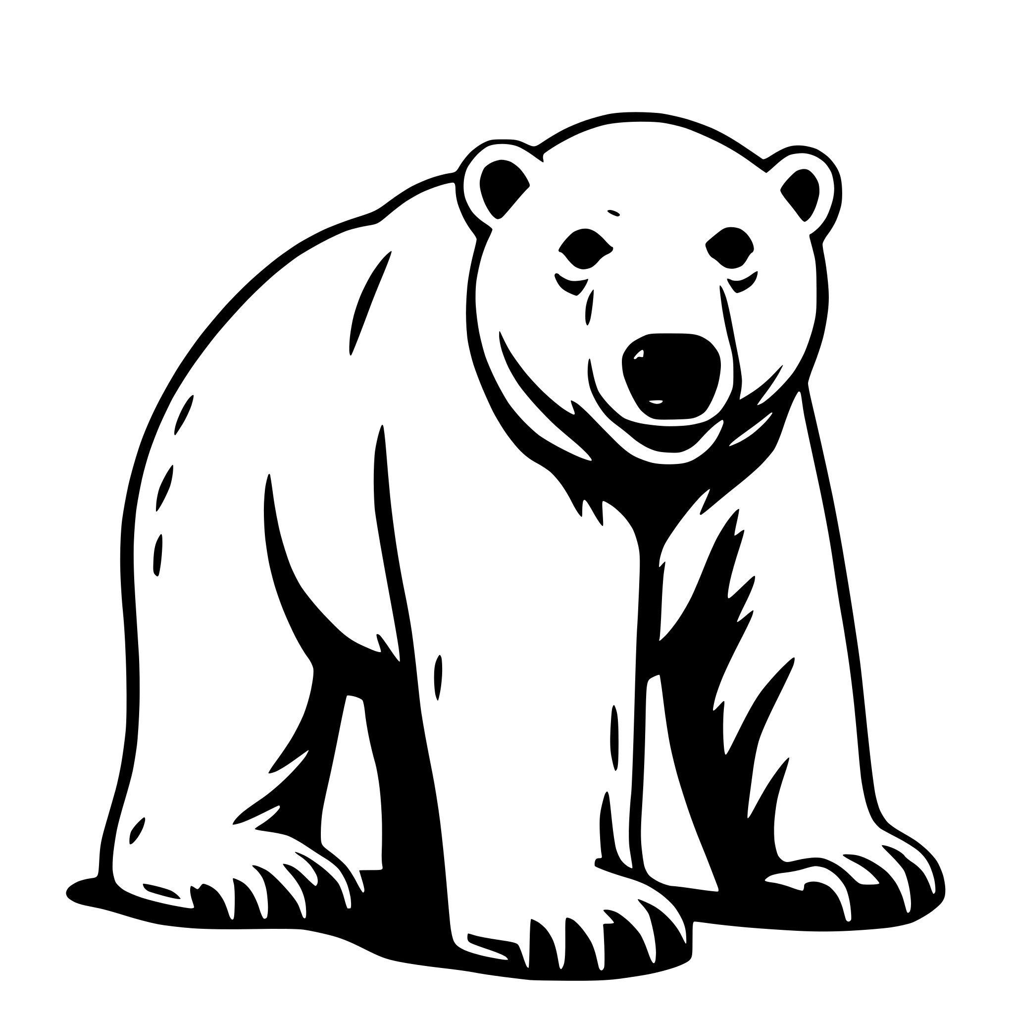 AI-generated SVG of a polar bear color