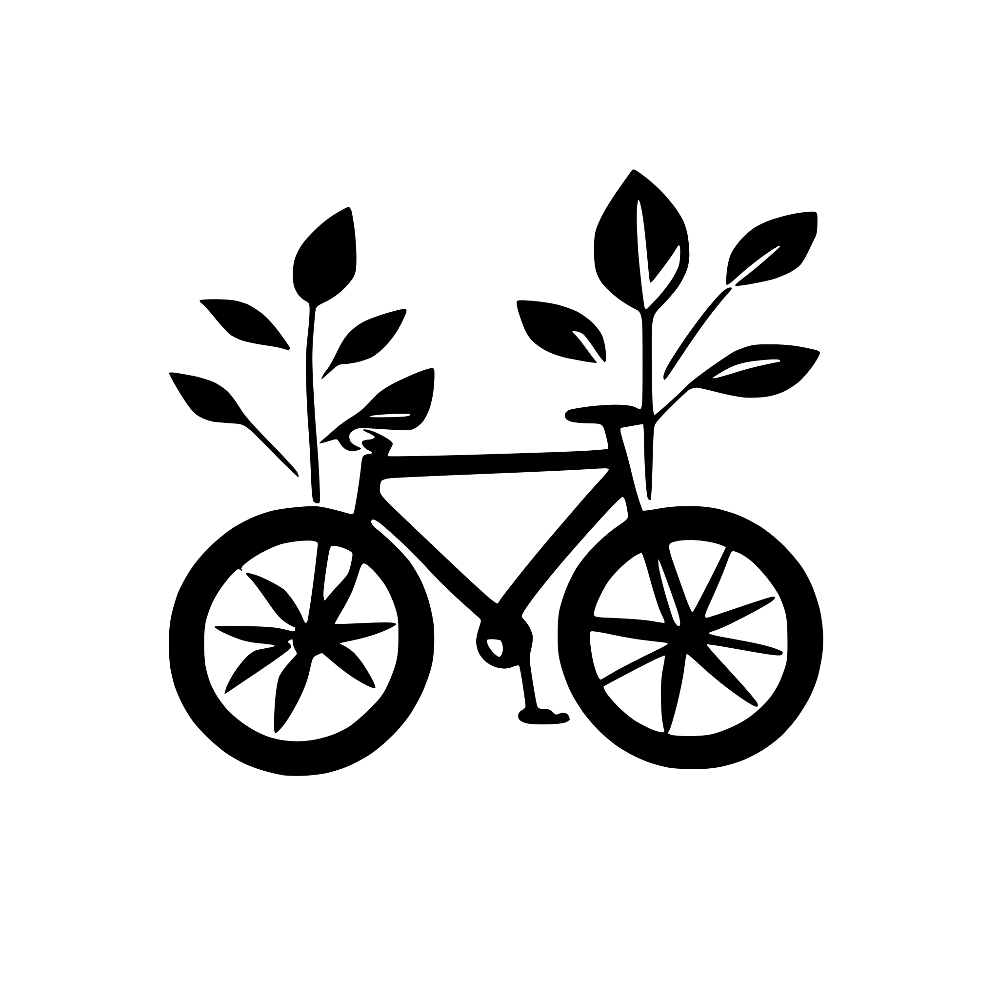 AI-generated SVG of 'a bicycle silhouette vector with a white background'