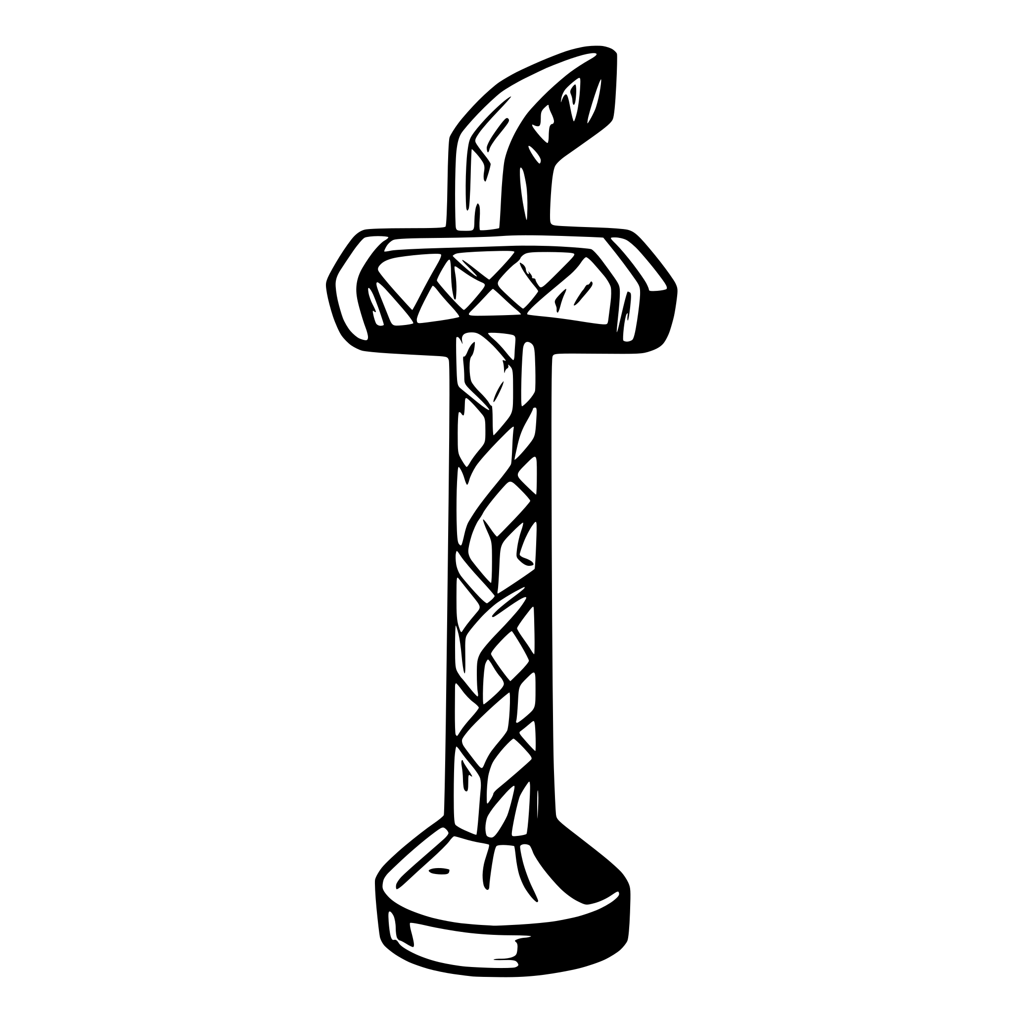 AI-generated SVG of 'an ancient persian sledgehammer'