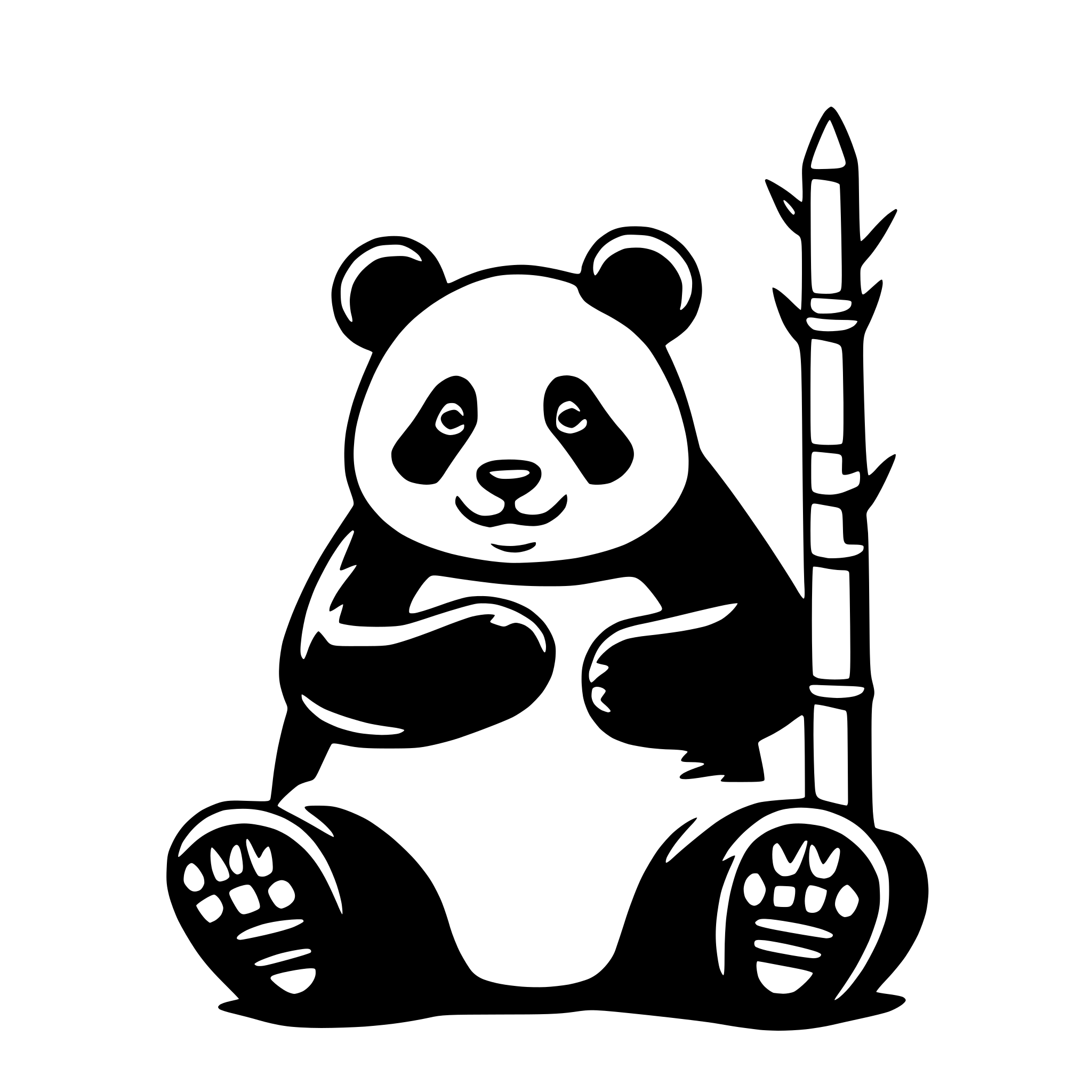 AI-generated SVG of 'panda with bamboo'