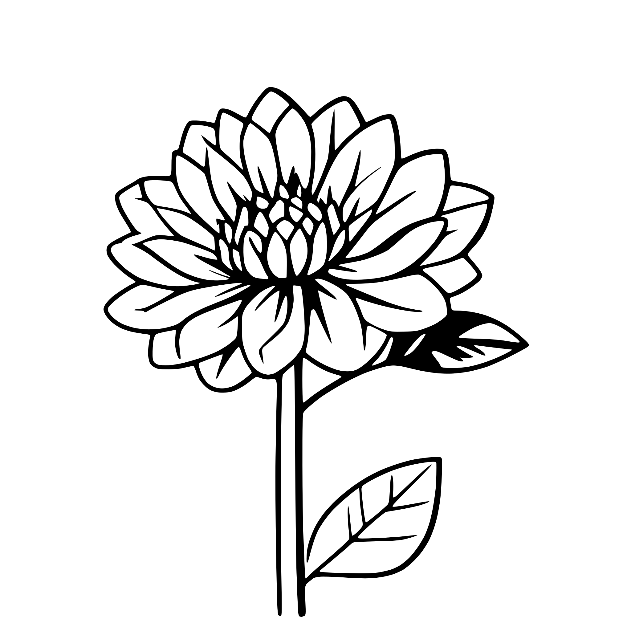 AI-generated SVG of 'Dahlia flower'