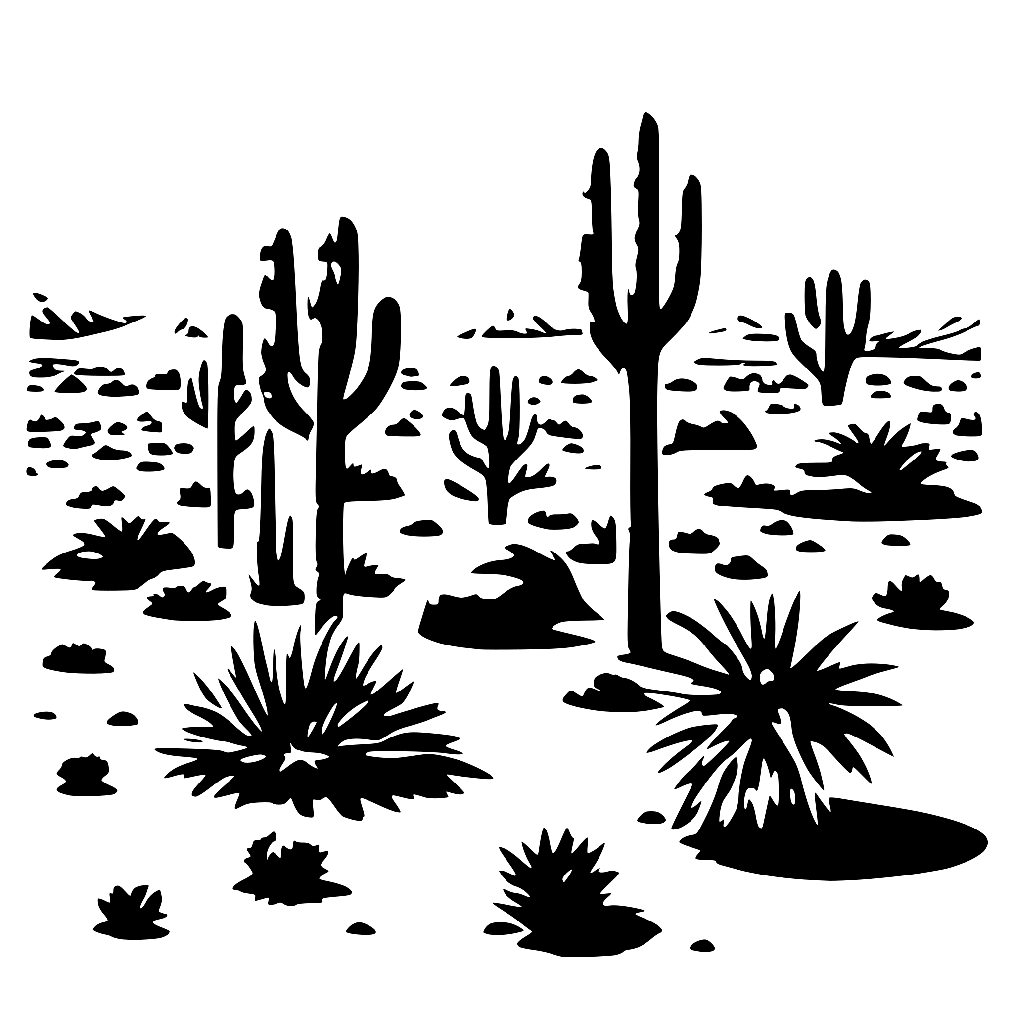 AI-generated SVG of 'extreme hot sunny desert ecosystem including sun'