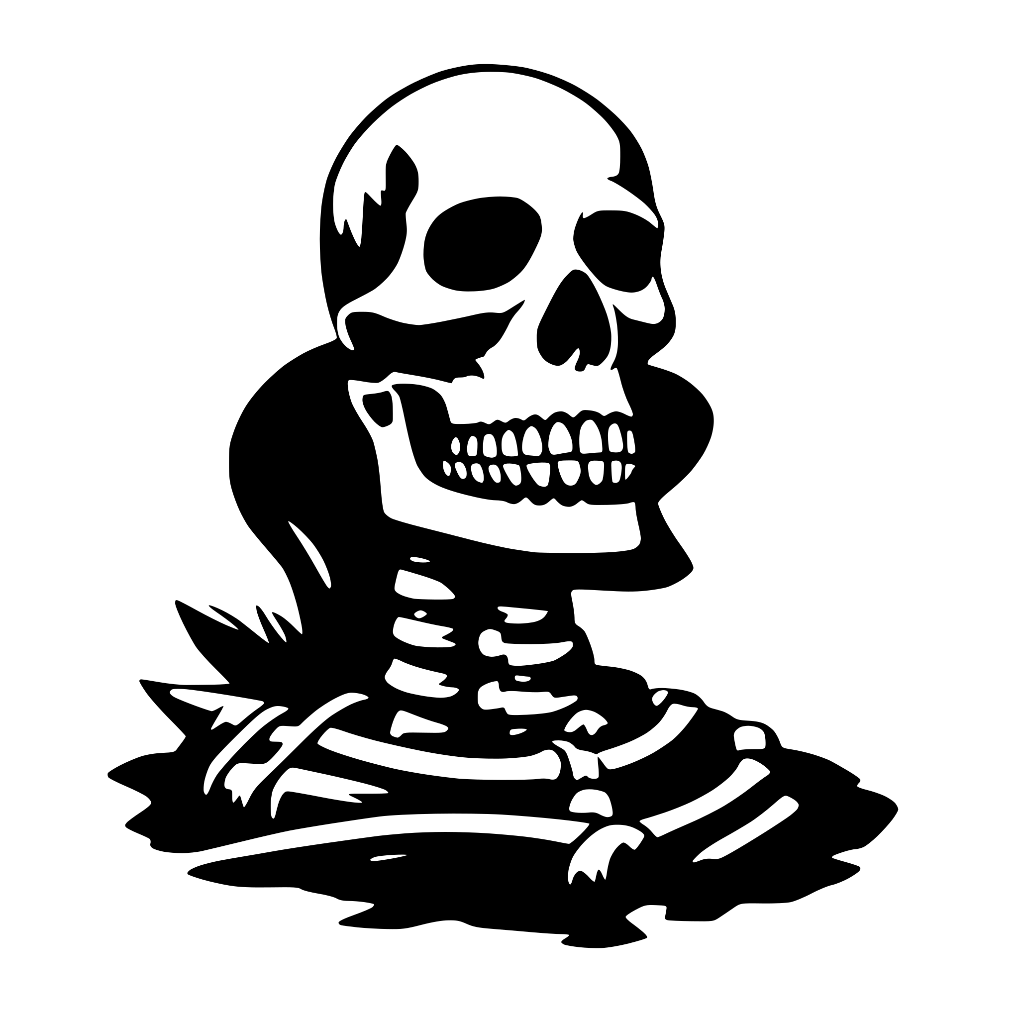 AI-generated SVG of 'skeleton'