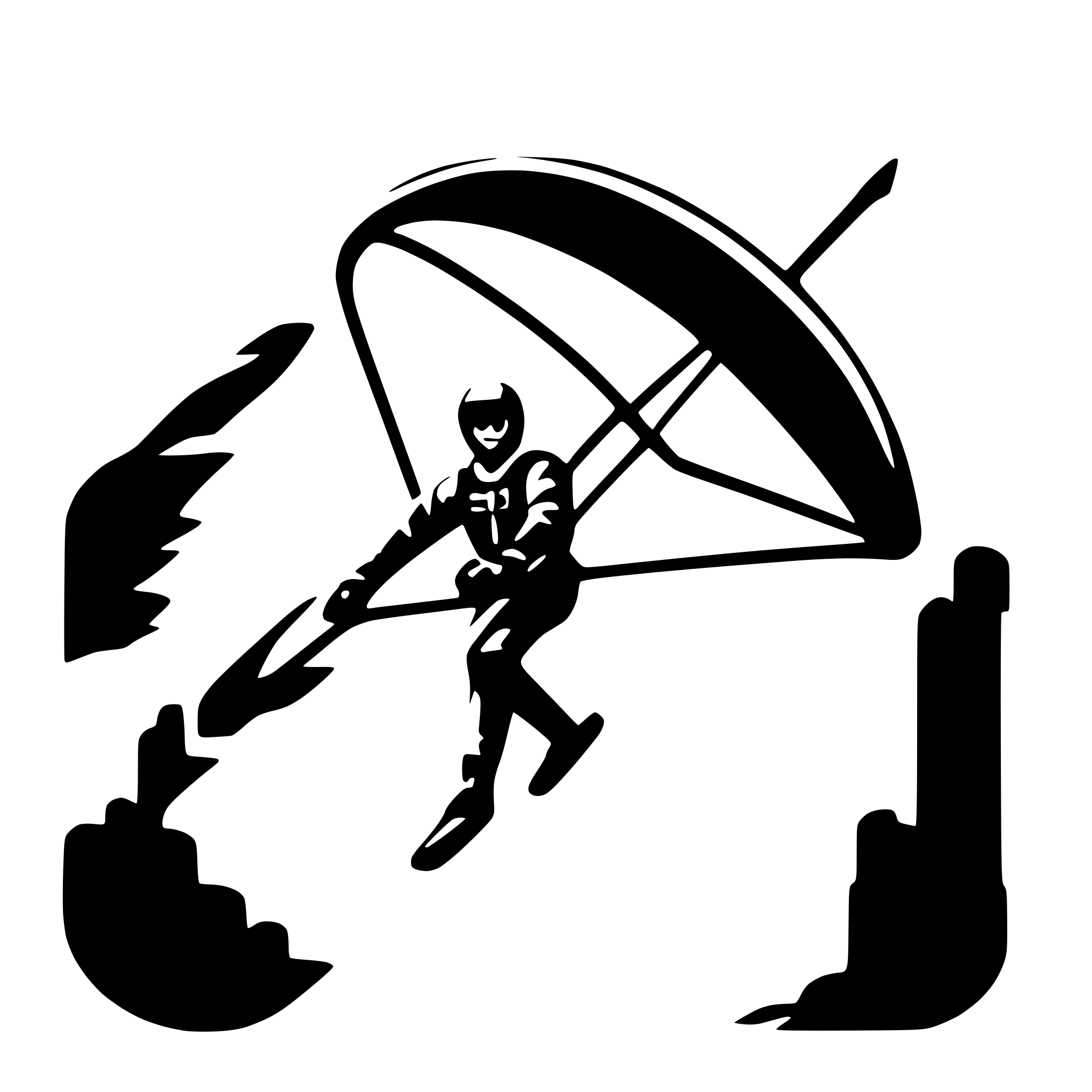 AI-generated SVG of a paraglider