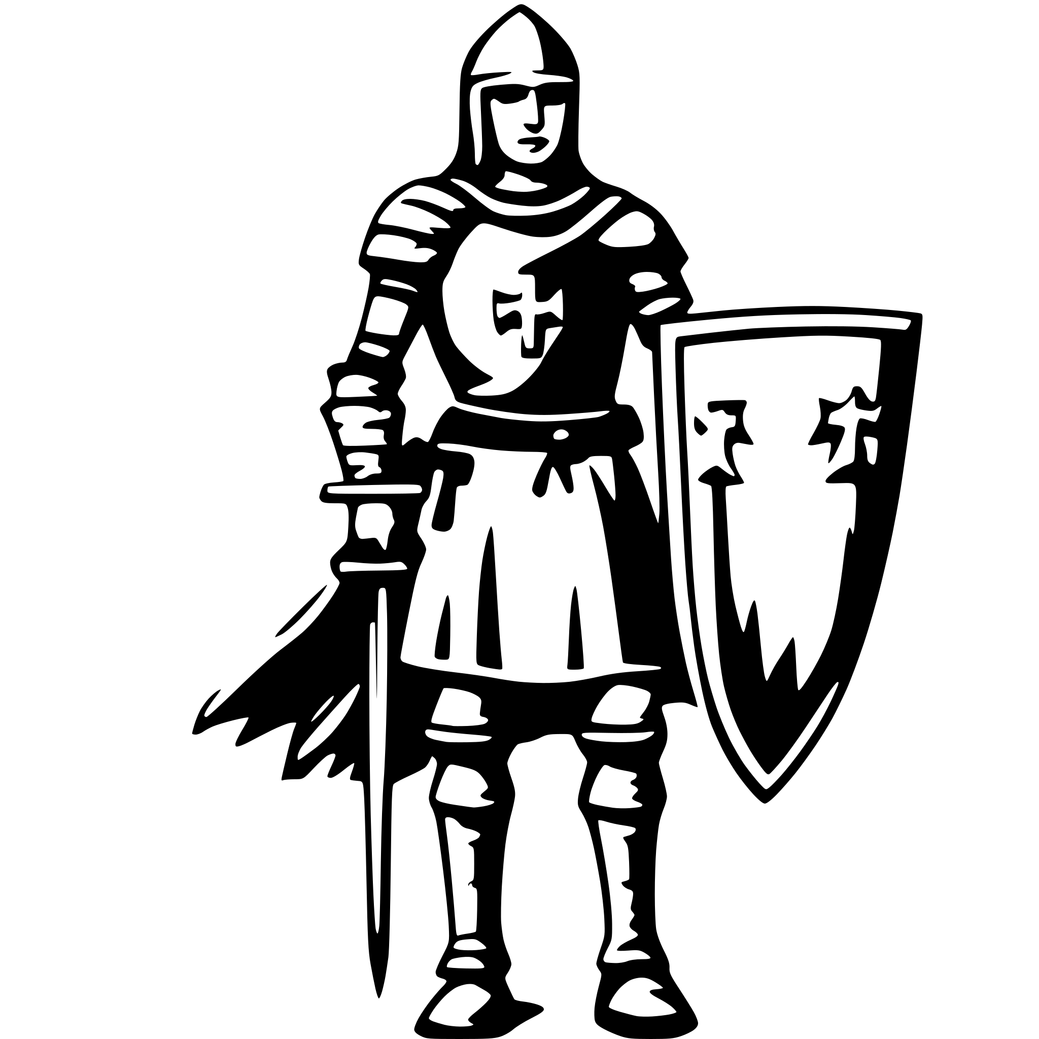 AI-generated SVG of a Crusader knight