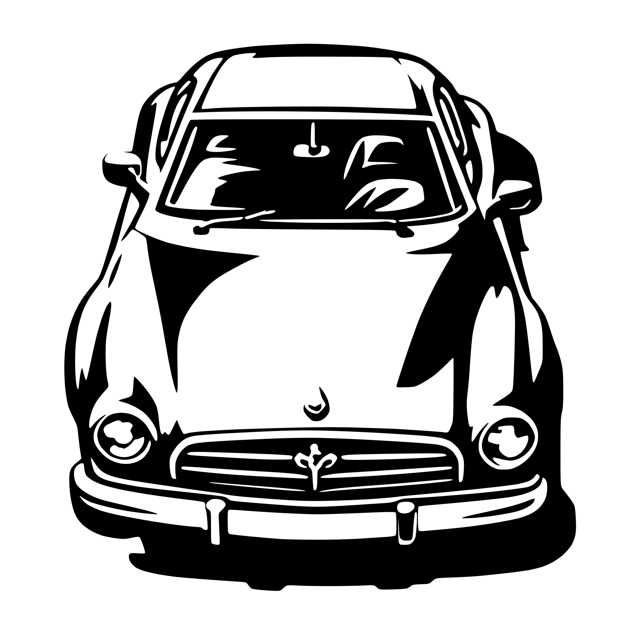 AI-generated SVG of a car top view