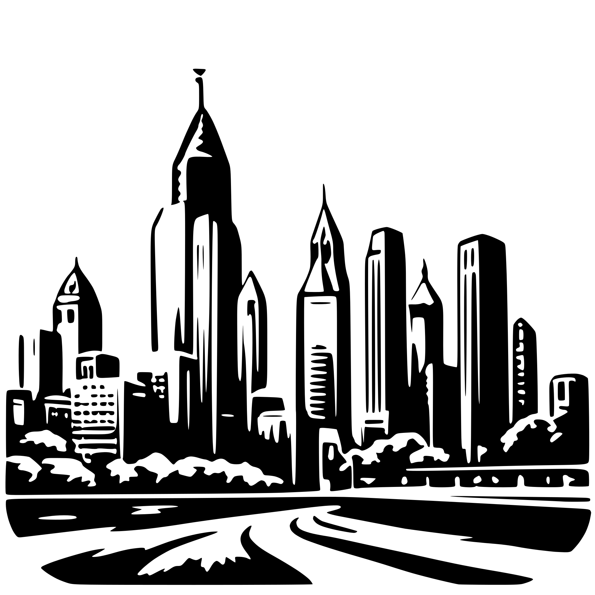 AI-generated SVG of 'Philadelphia Skyline Vectors'