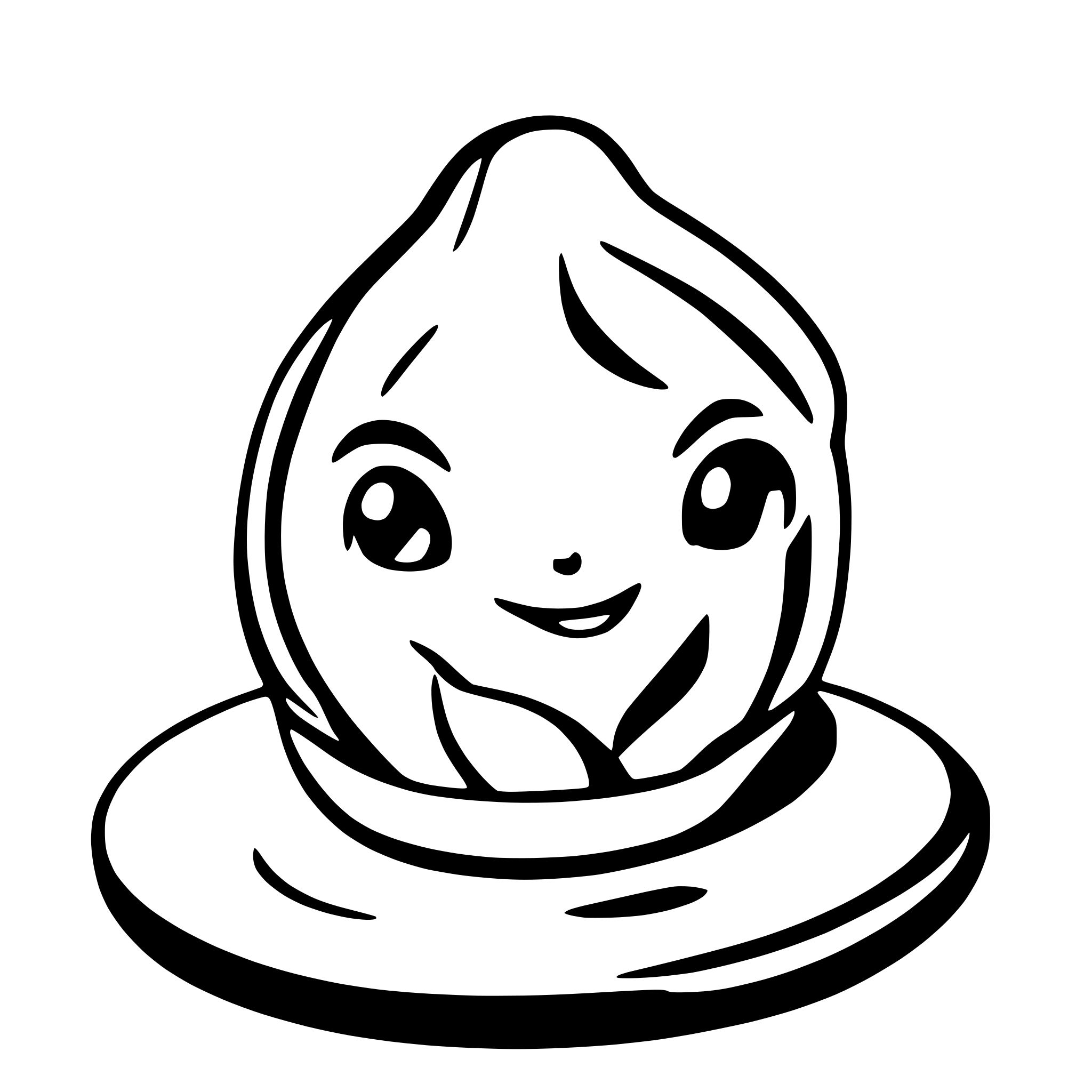 AI-generated SVG of a A xiaolongbao, sitting alone with eyes and a smile.