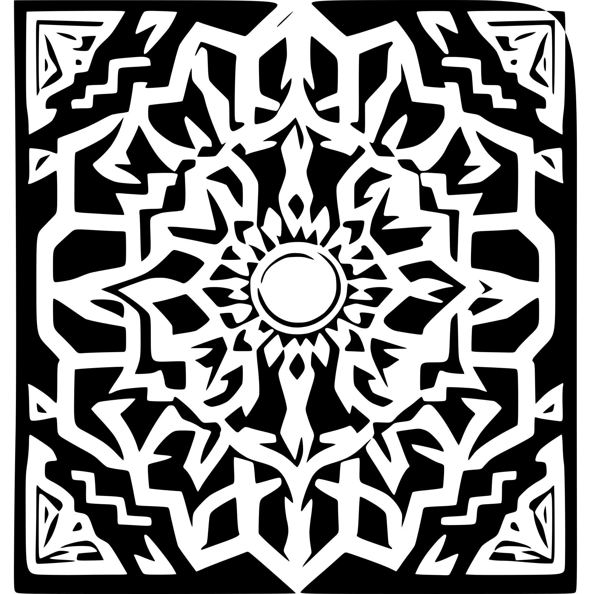 AI-generated SVG of a page border for a book that use islamic art