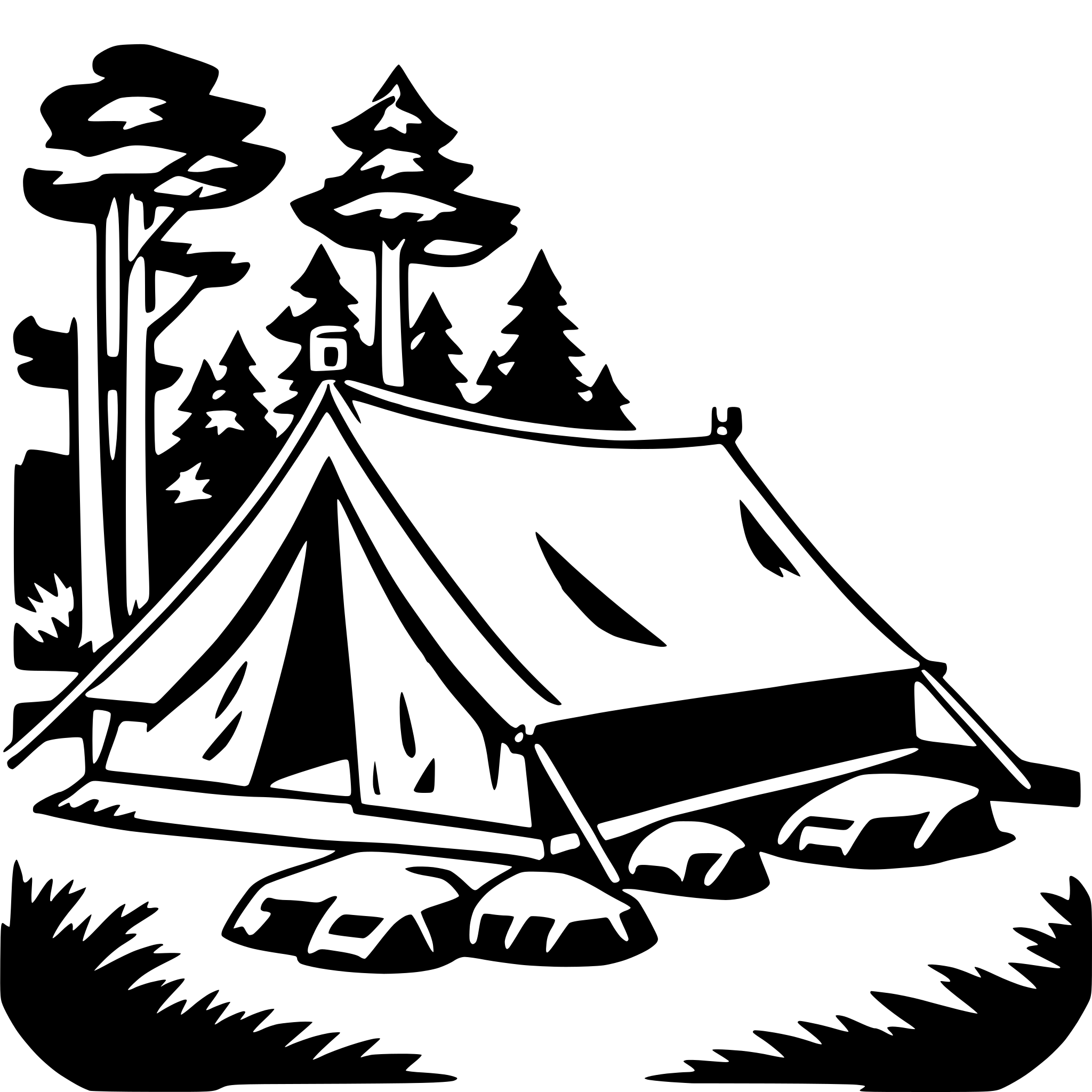 AI-generated SVG of 'cliffside tent camping'