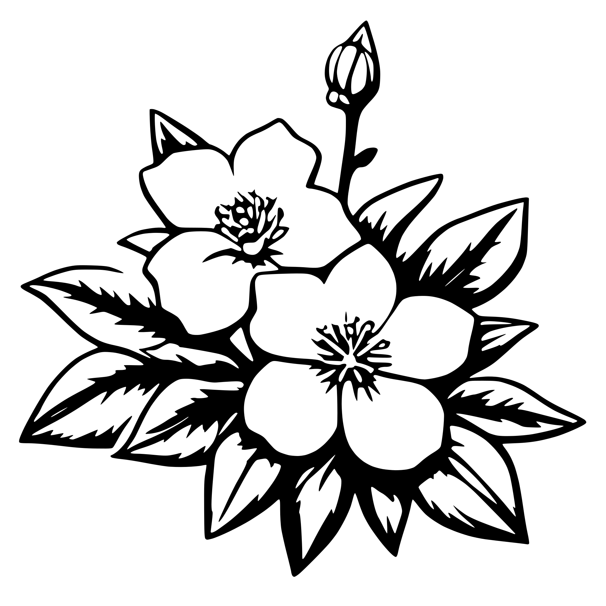 AI-generated SVG of 'jasmine flowers'