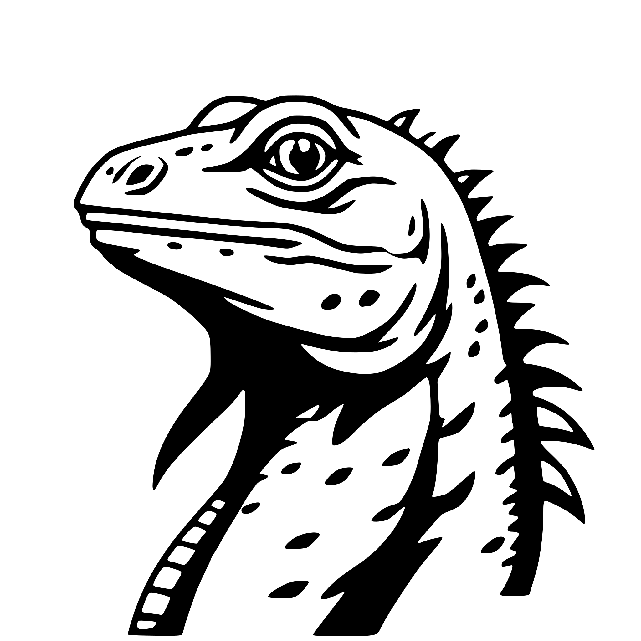 AI-generated SVG of a iguana