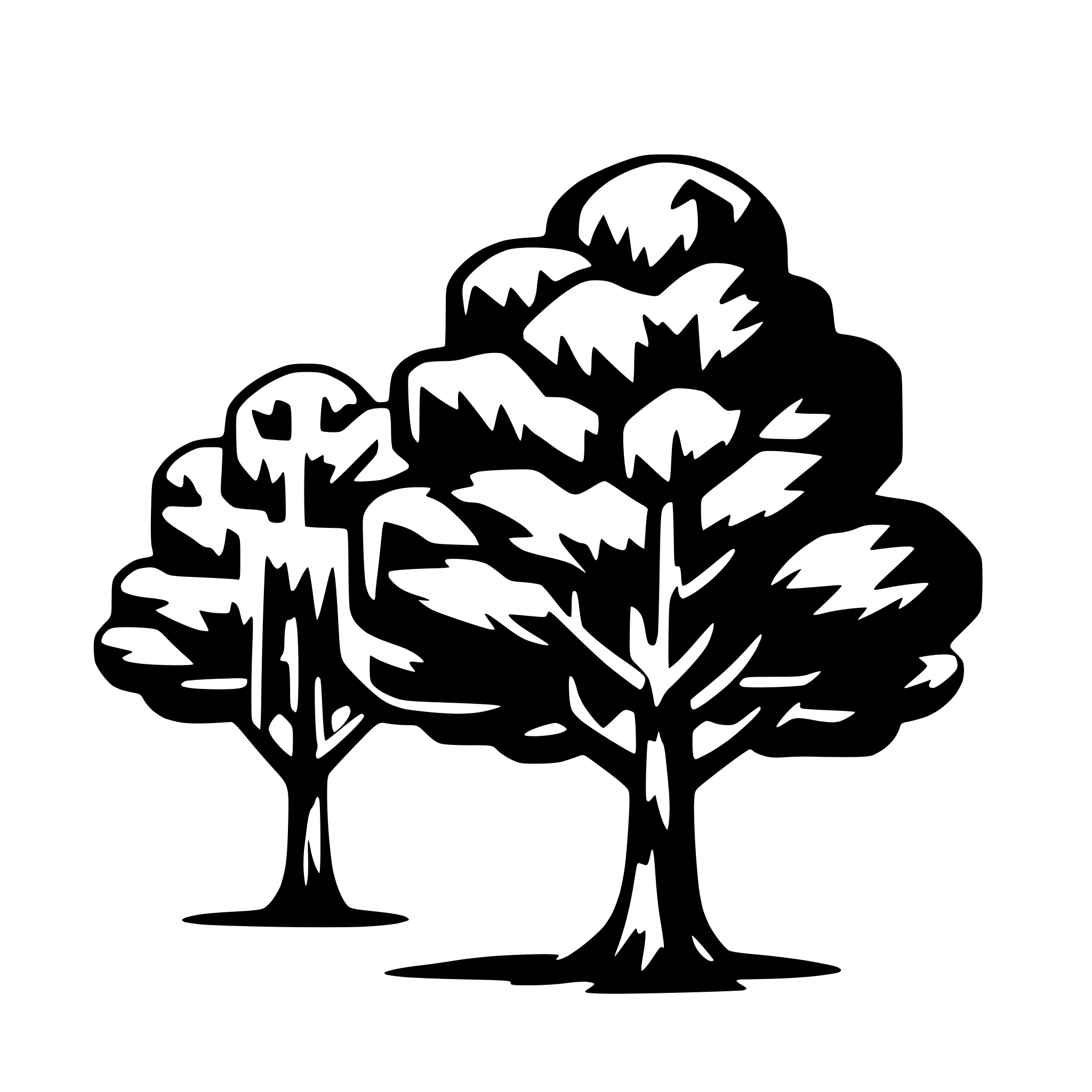 AI-generated SVG of '2d simple trees'