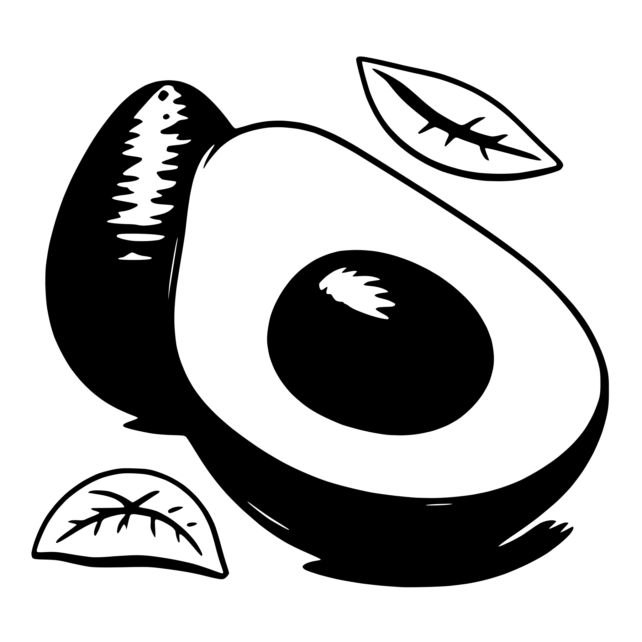 AI-generated SVG of a avocado