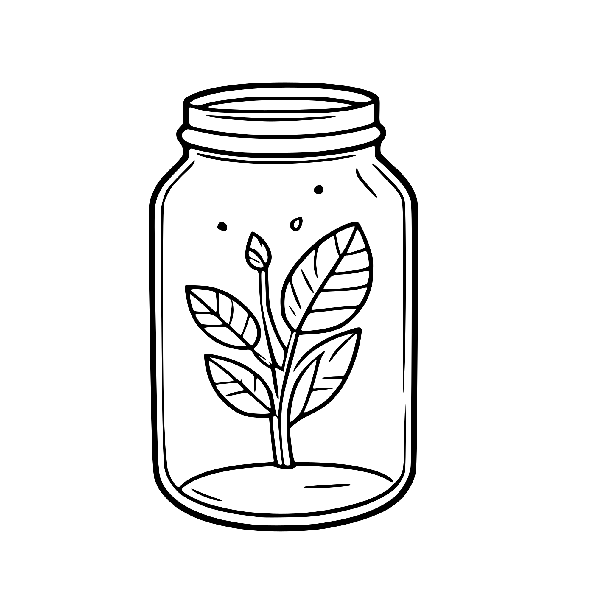 AI-generated SVG of a firefly inside a jar