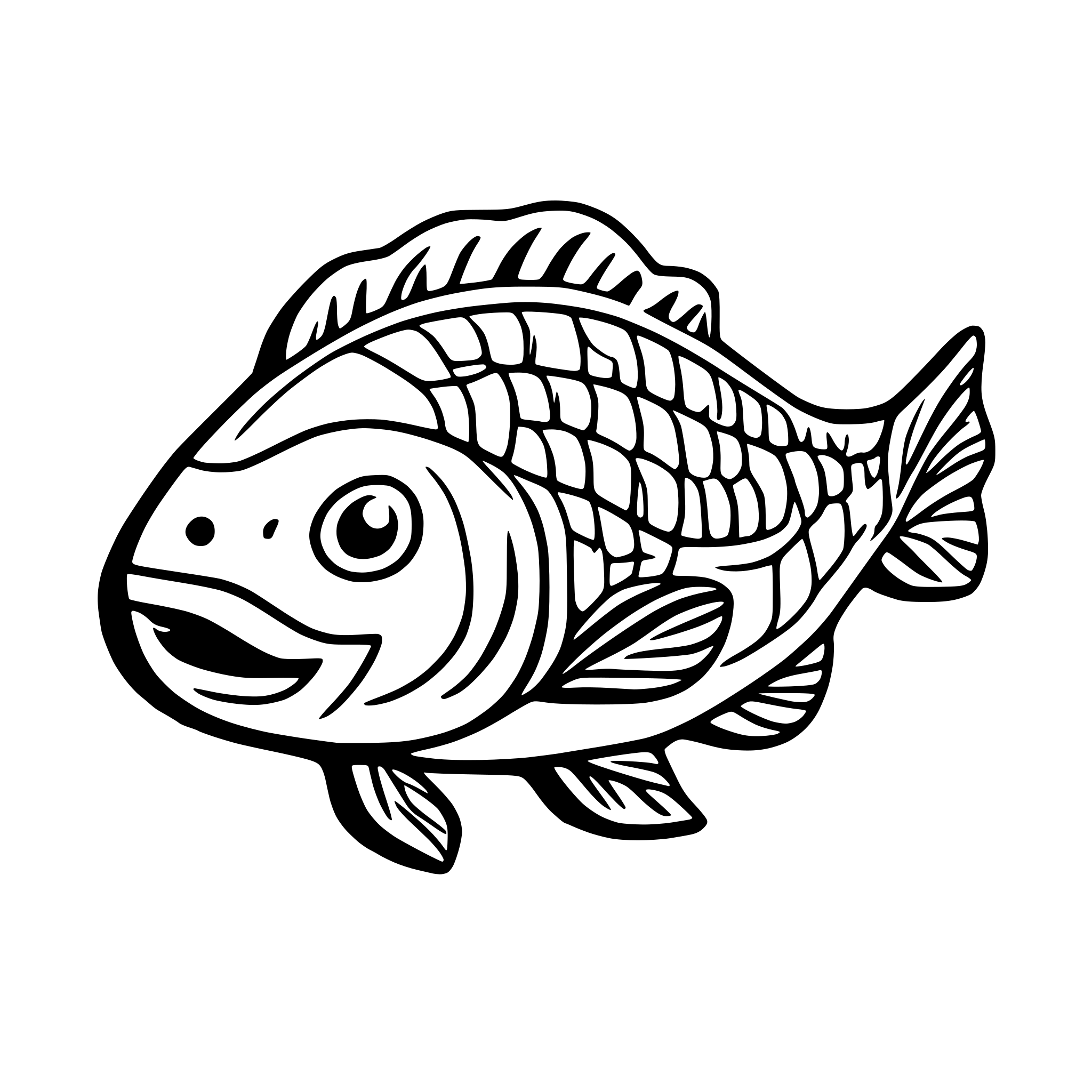 AI-generated SVG of 'carp'