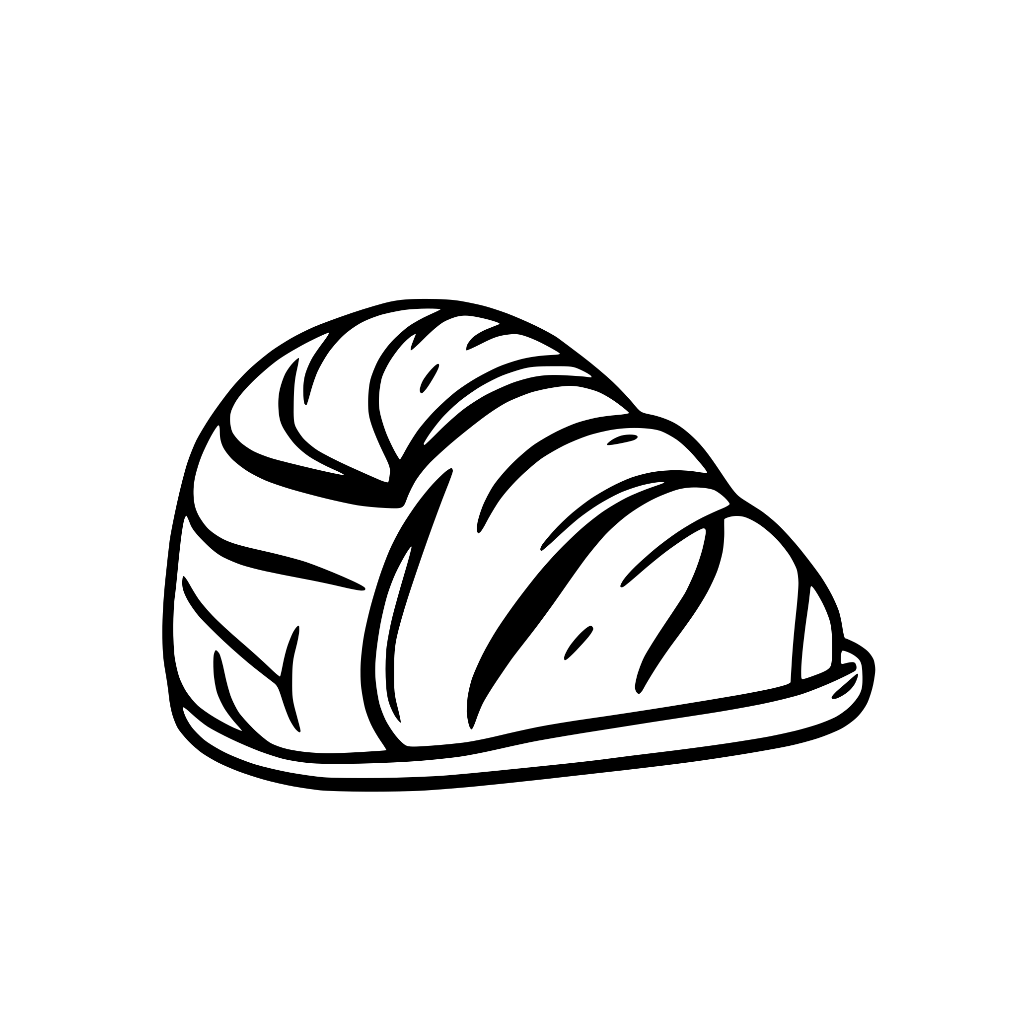 AI-generated SVG of a Minimalist bakery croissant, single continuous black line drawing, simple outline, no fill, no shading, clean white background, vector style