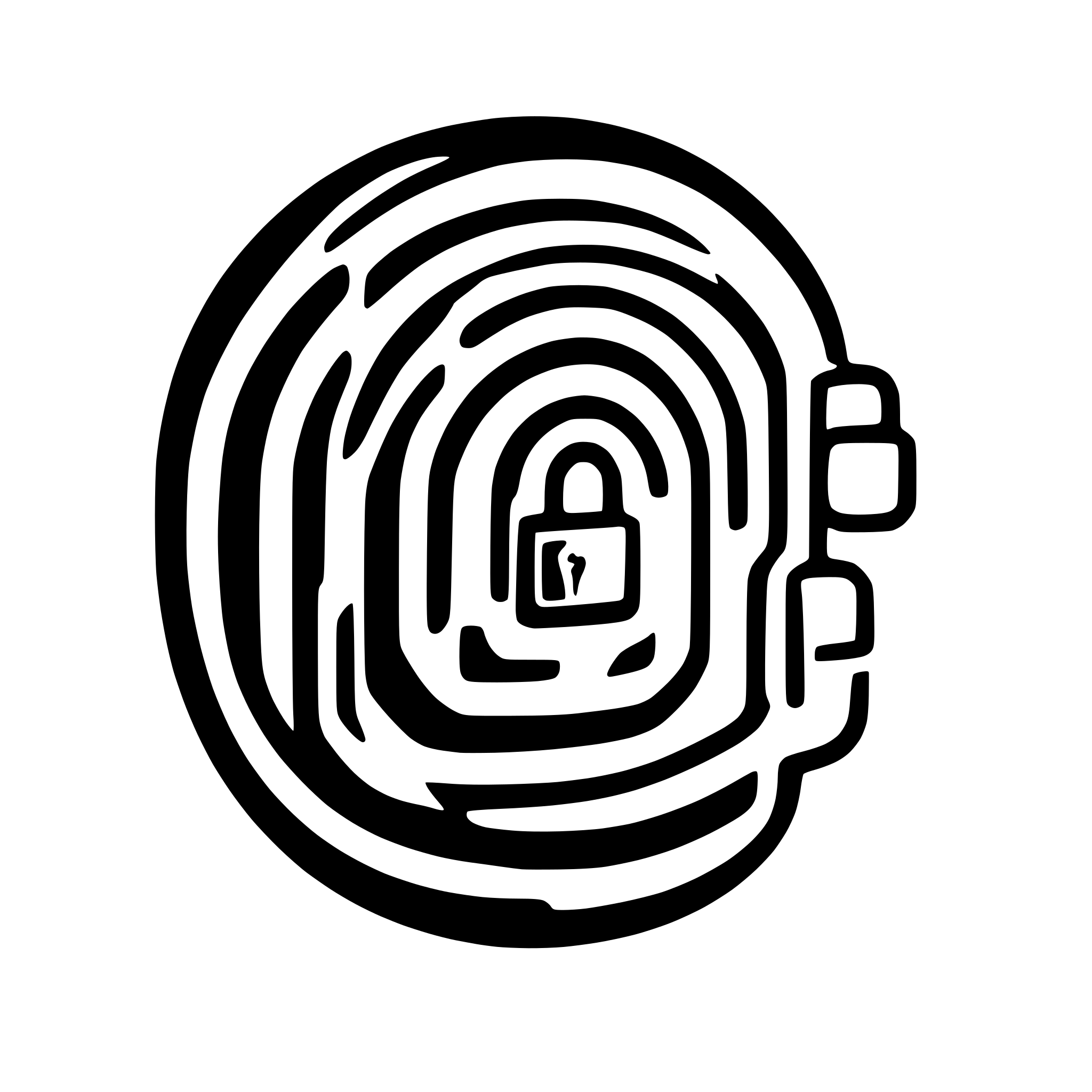 AI-generated SVG of a lock with finger print icon