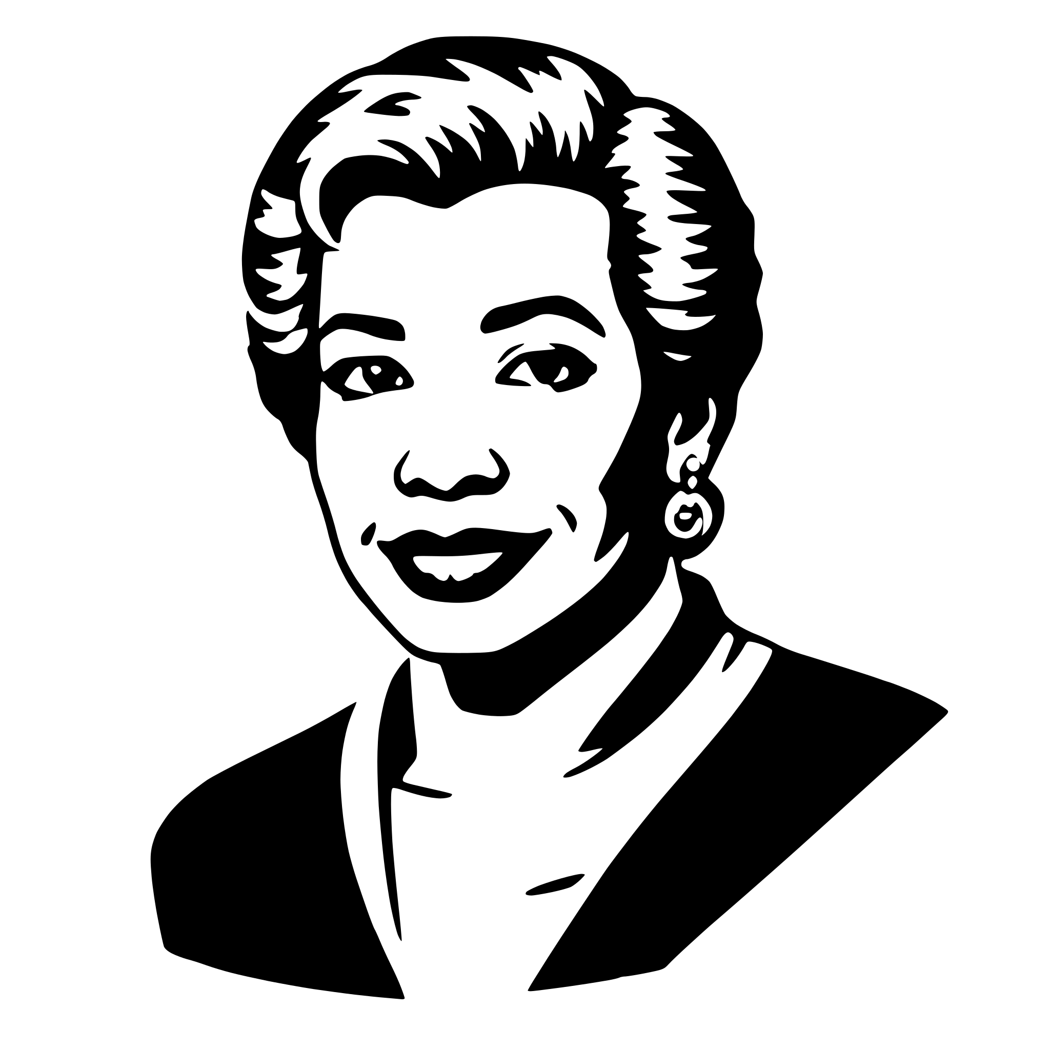 AI-generated SVG of 'maya angelou'