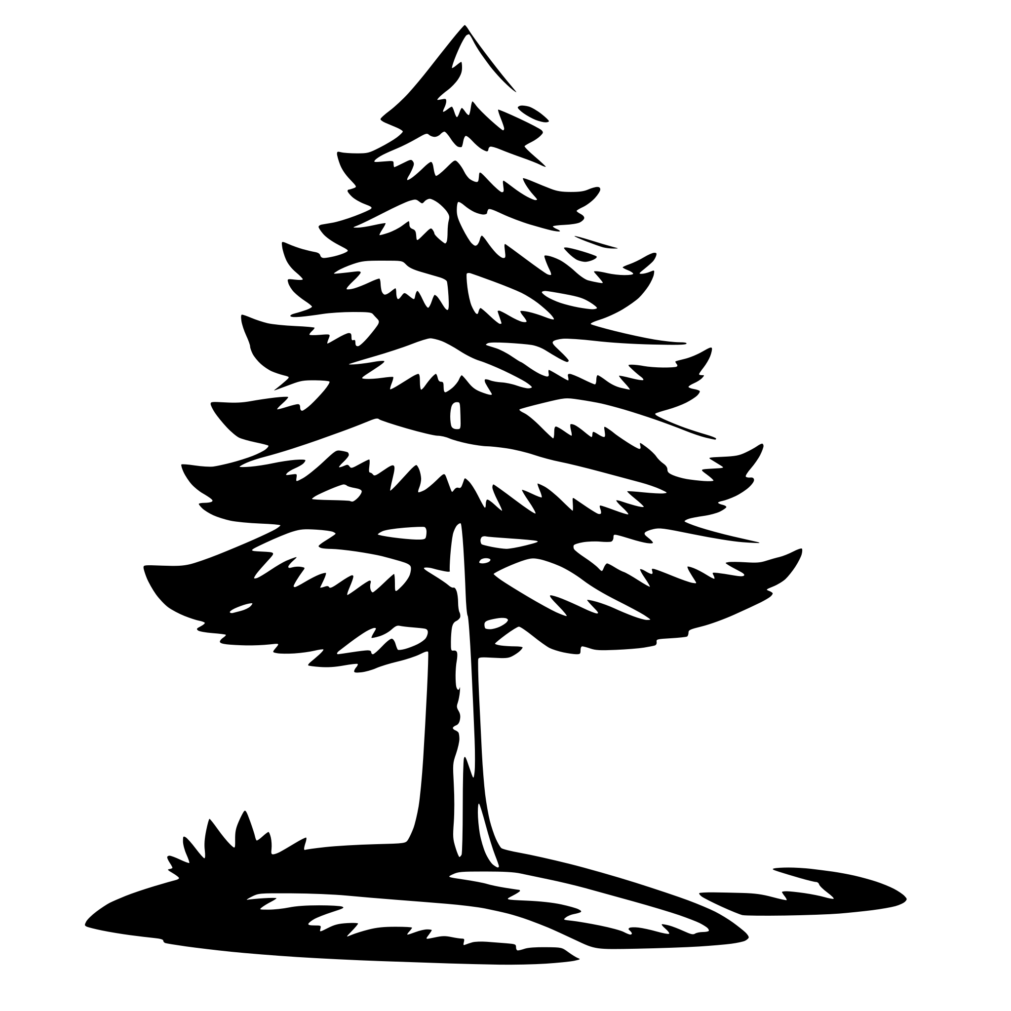 AI-generated SVG of a a pine tree