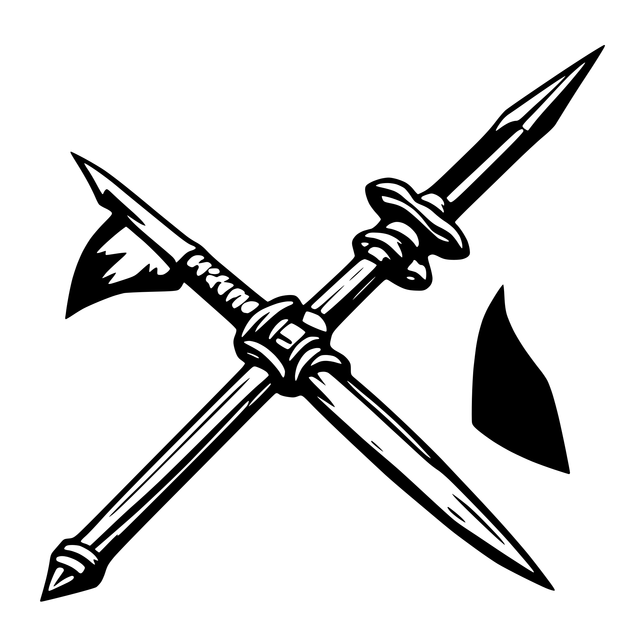 AI-generated SVG of 'a Quarterstaff weapon'