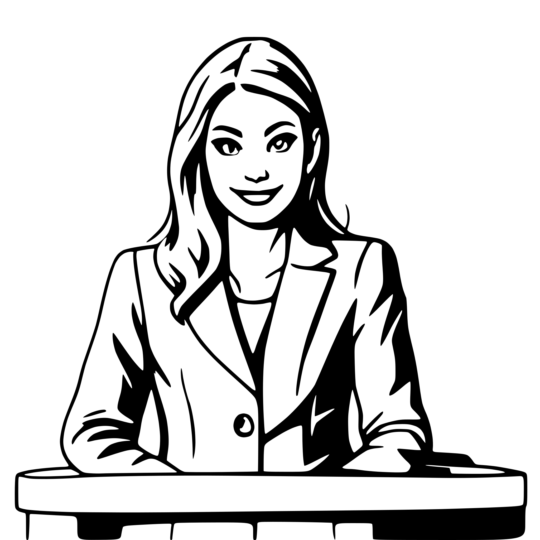 AI-generated SVG of a Presenter at a podium hosting a press conference before reporters