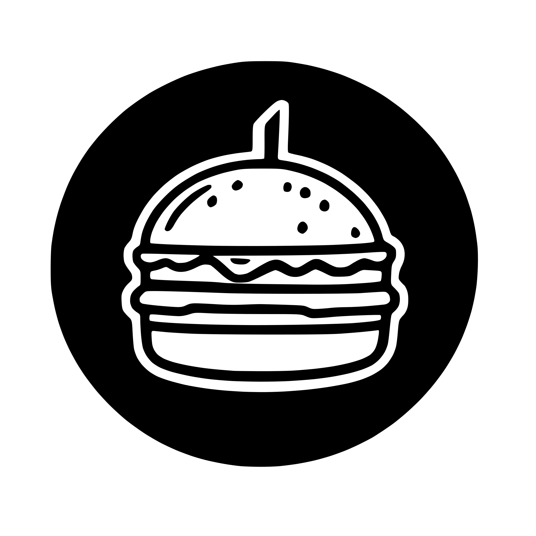 AI-generated SVG of a one line art of a burger