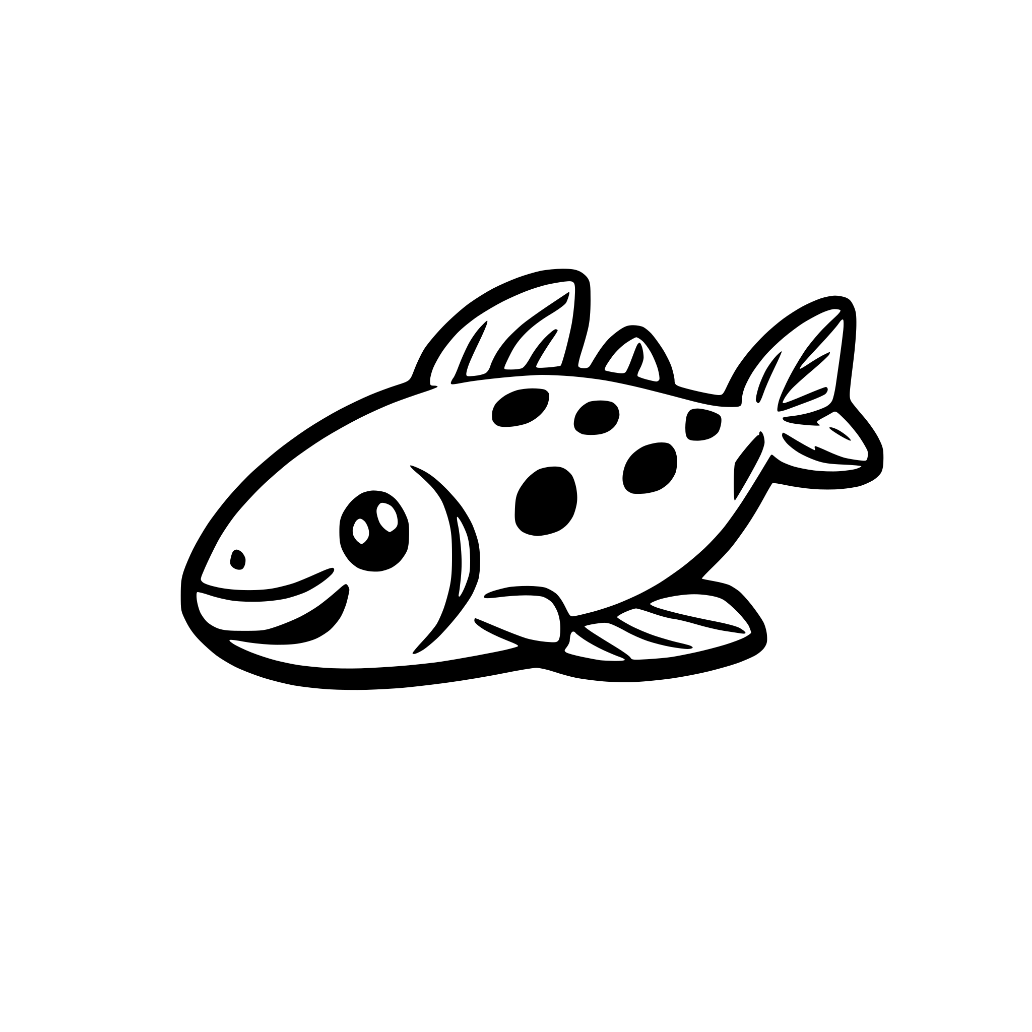 AI-generated SVG of 'cartoon minnow'