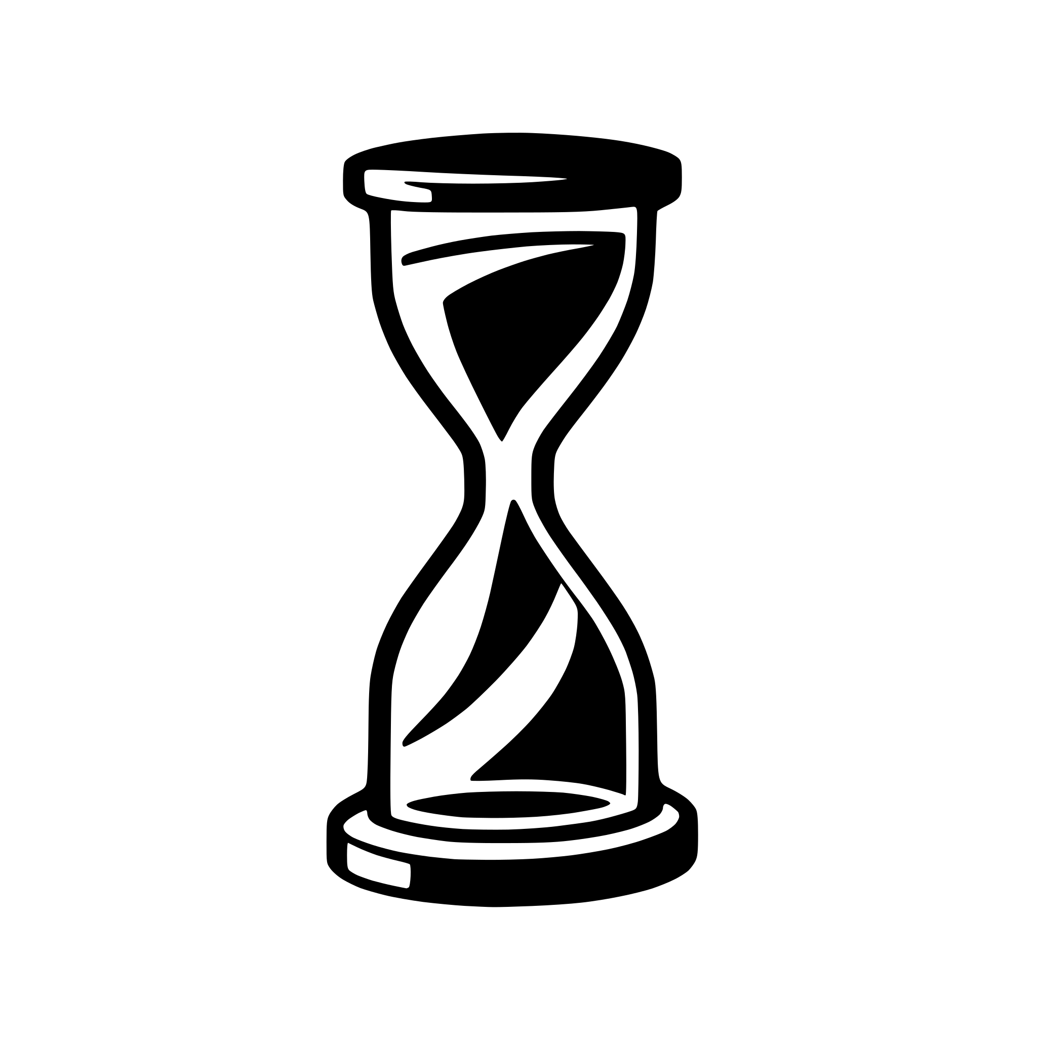 AI-generated SVG of 'hourglass with flowing sand'