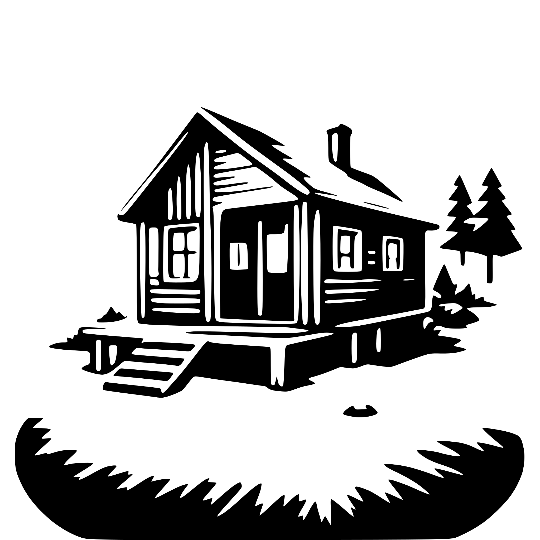 AI-generated SVG of a Cabin