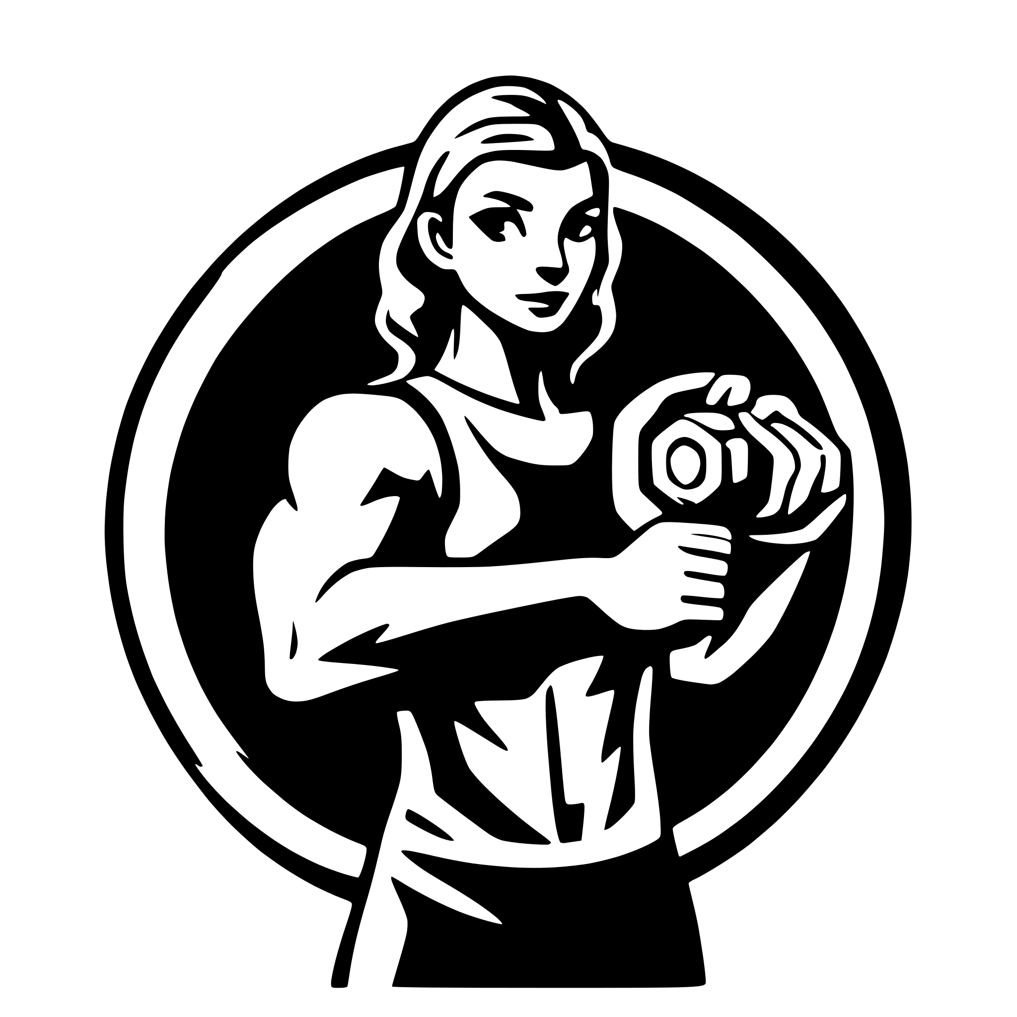 AI-generated SVG of a biceps fitness logo, only the arm